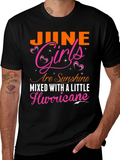 June Girls Sunshine and Hurricane Black T-Shirt