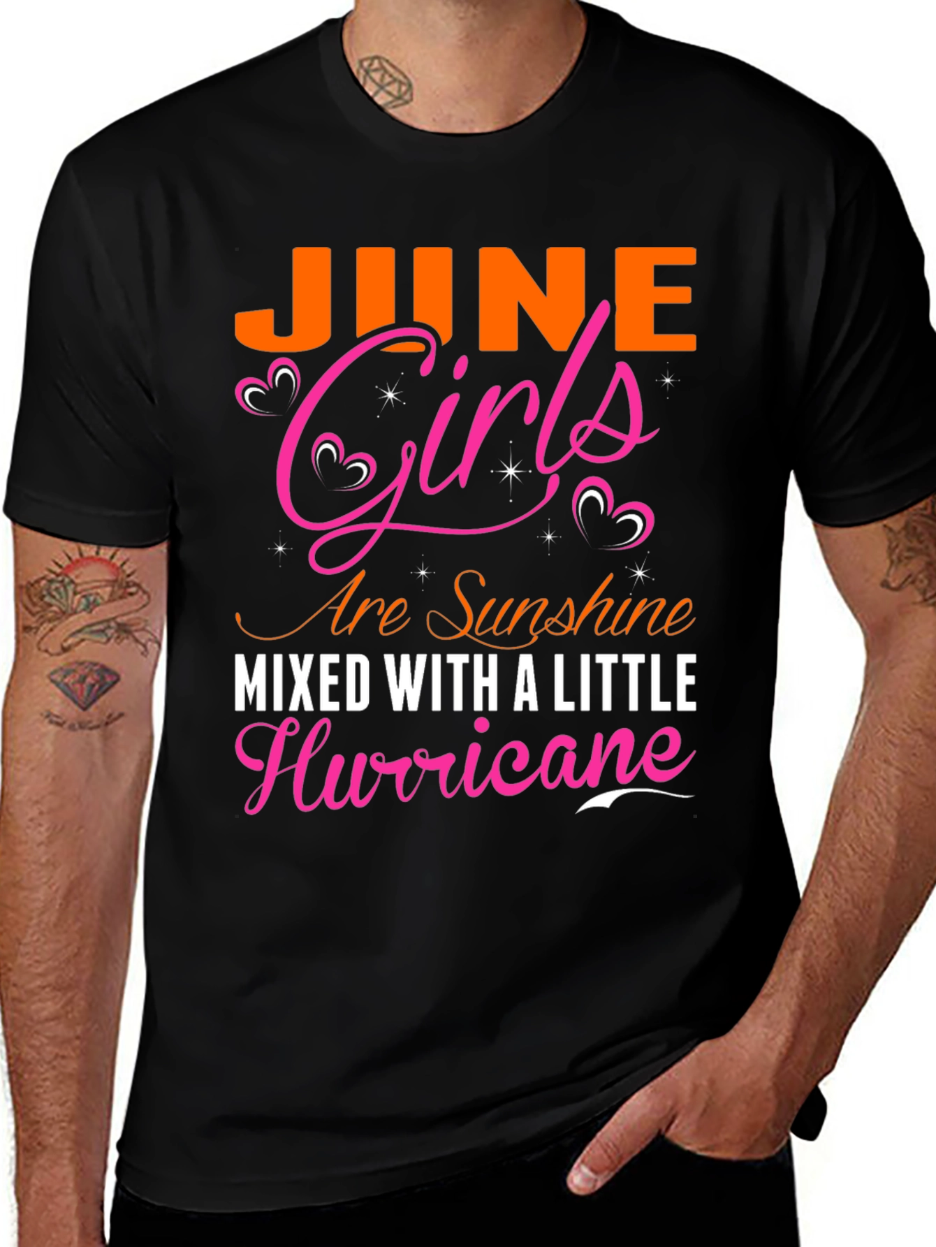 June Girls Sunshine and Hurricane Black T-Shirt