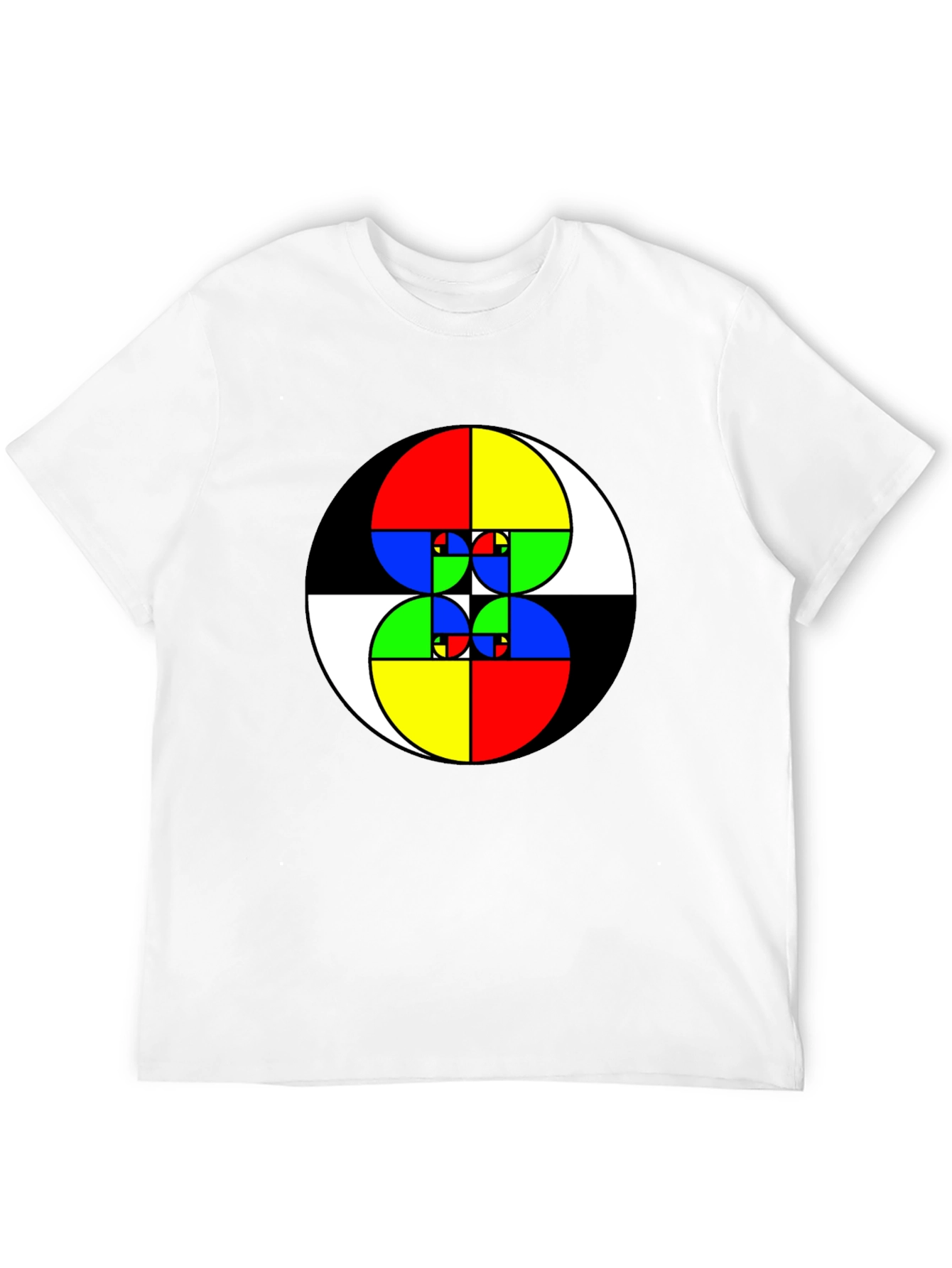 Fibonacci Sequence Graphic Tee - Black Cotton Shirt