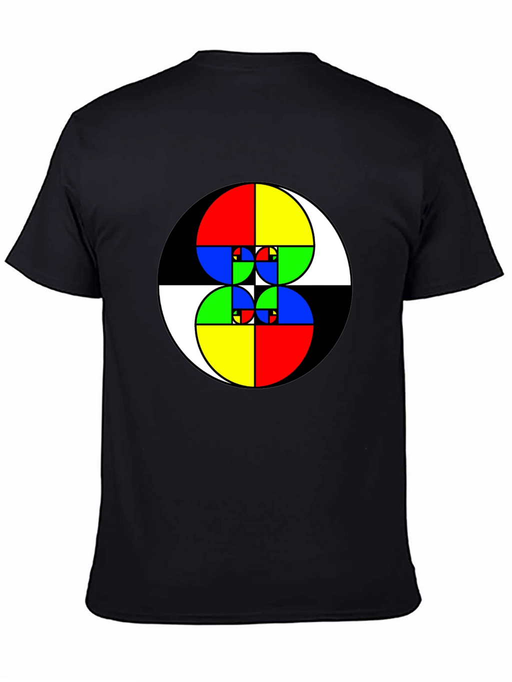 Fibonacci Sequence Graphic Tee - Black Cotton Shirt
