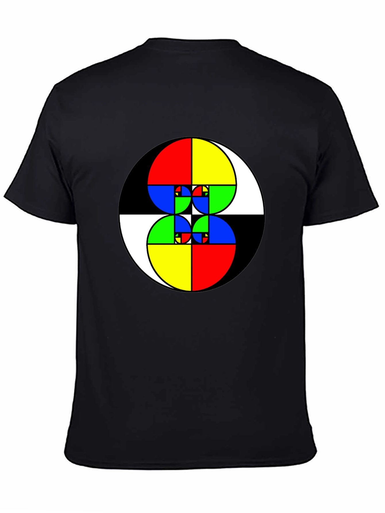 Fibonacci Sequence Graphic Tee - Black Cotton Shirt