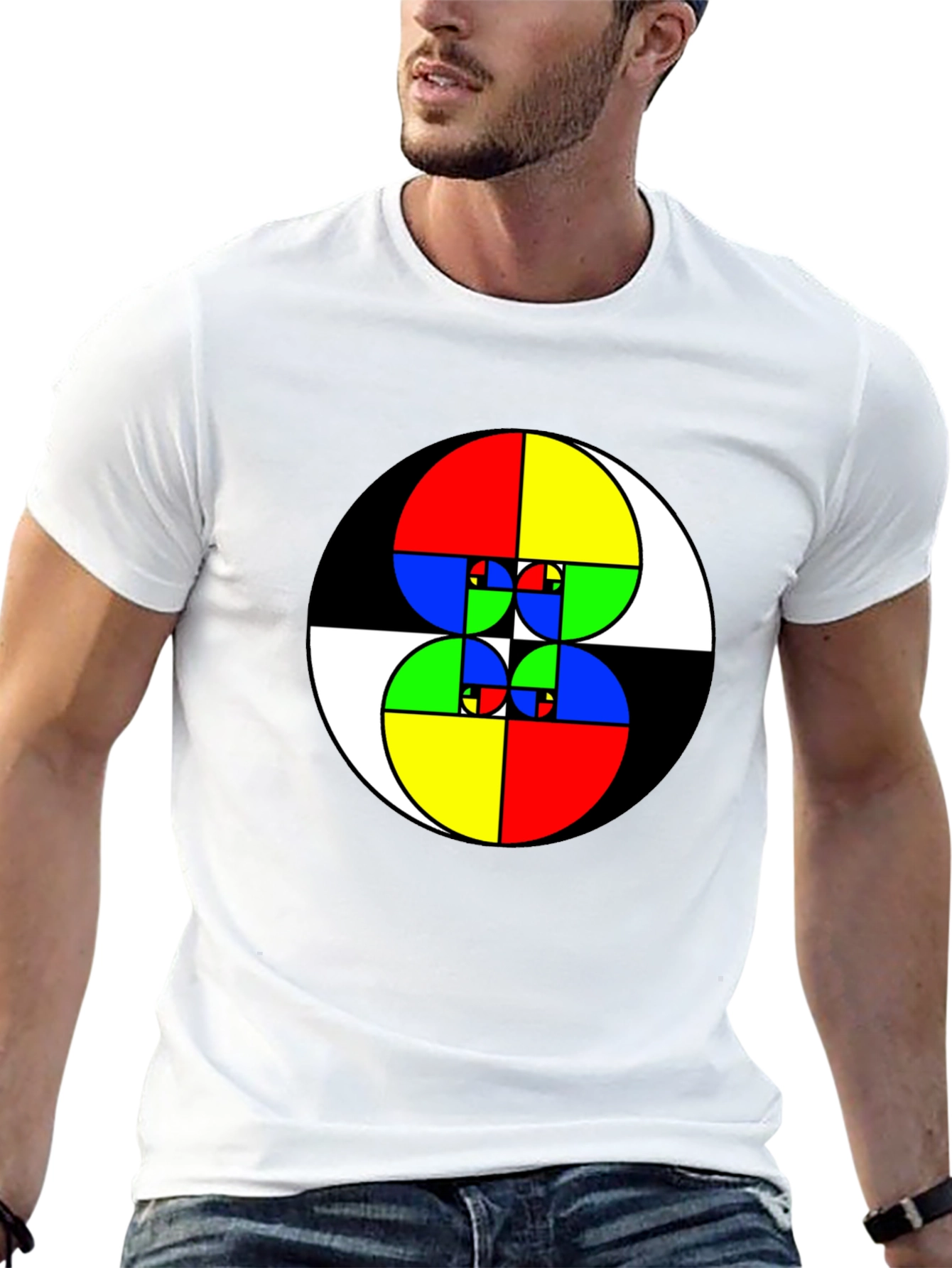 Fibonacci Sequence Graphic Tee - Black Cotton Shirt