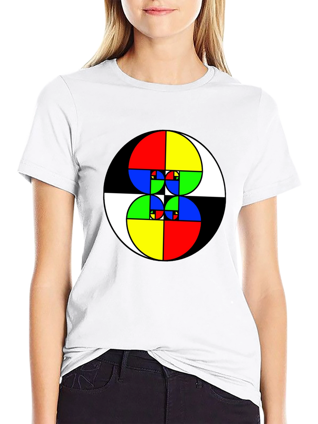 Fibonacci Sequence Graphic Tee - Black Cotton Shirt