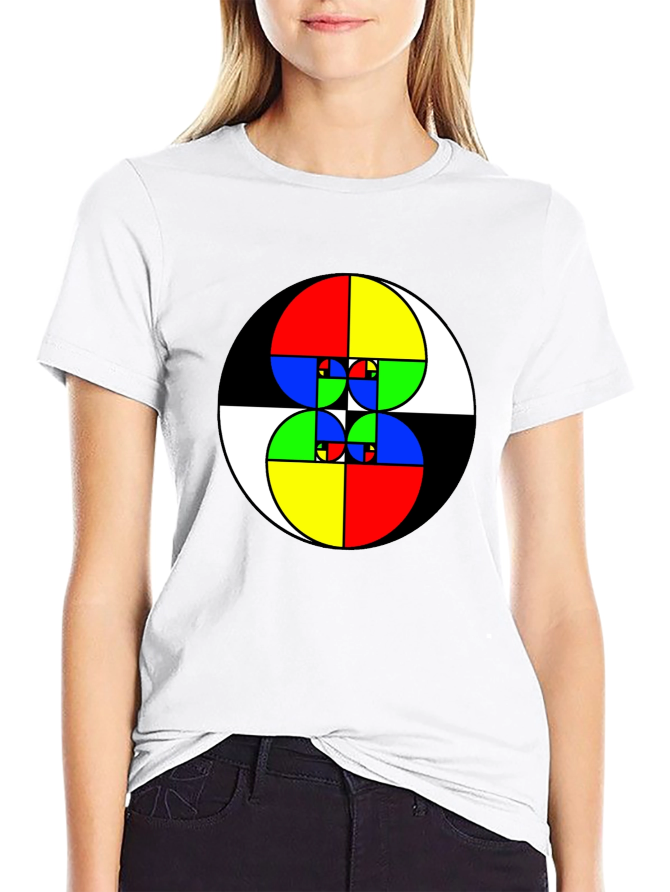 Fibonacci Sequence Graphic Tee - Black Cotton Shirt