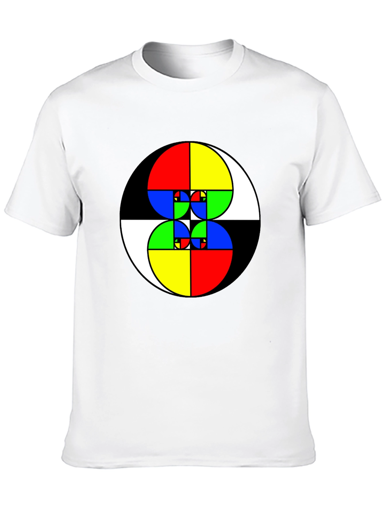 Fibonacci Sequence Graphic Tee - Black Cotton Shirt