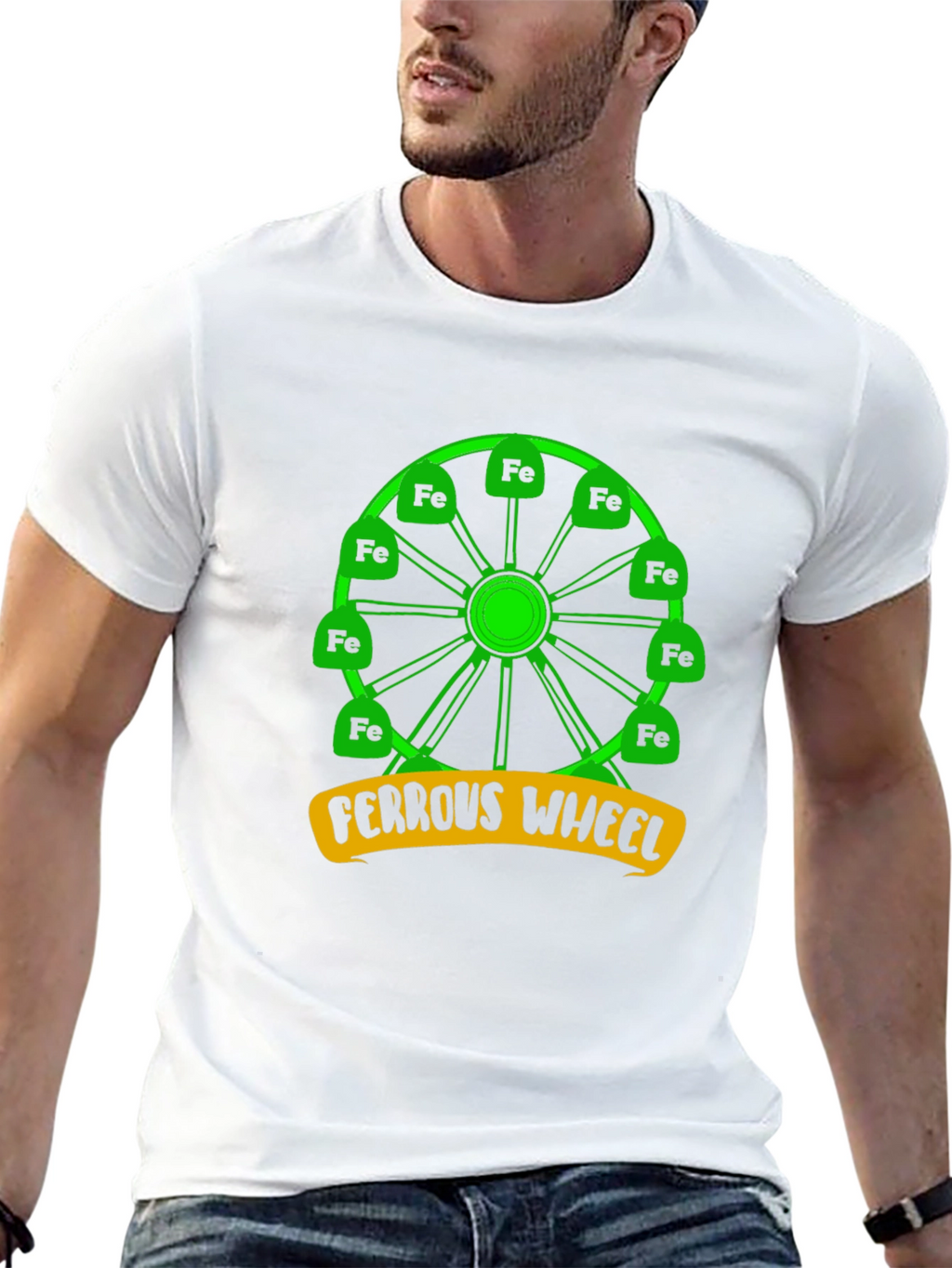 Ferrous Wheel T-Shirt: Iron Chemistry Pun Tee