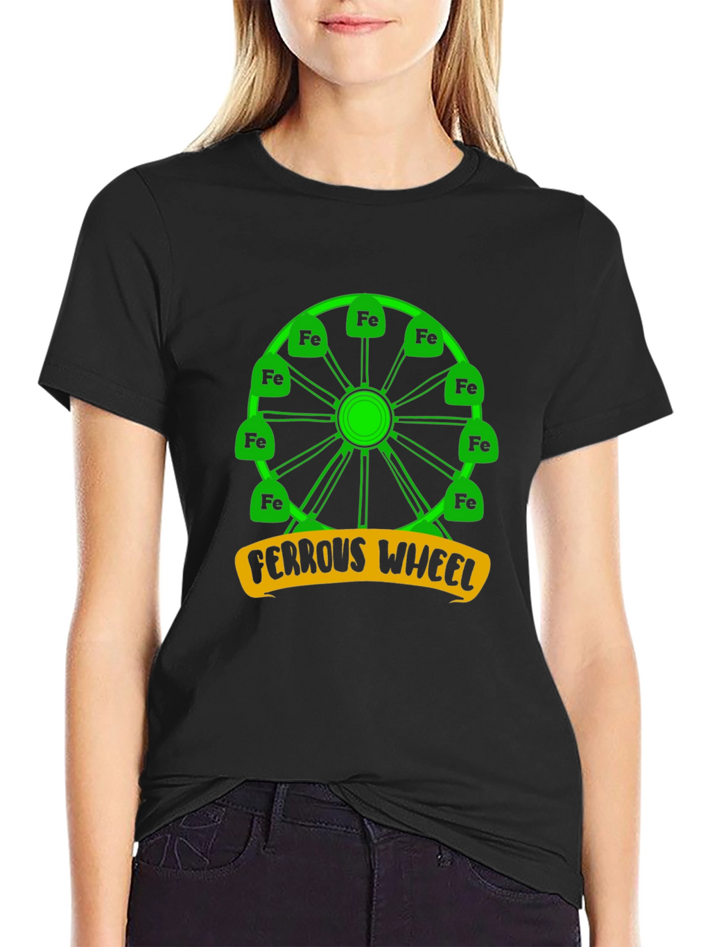 Ferrous Wheel T-Shirt: Iron Chemistry Pun Tee