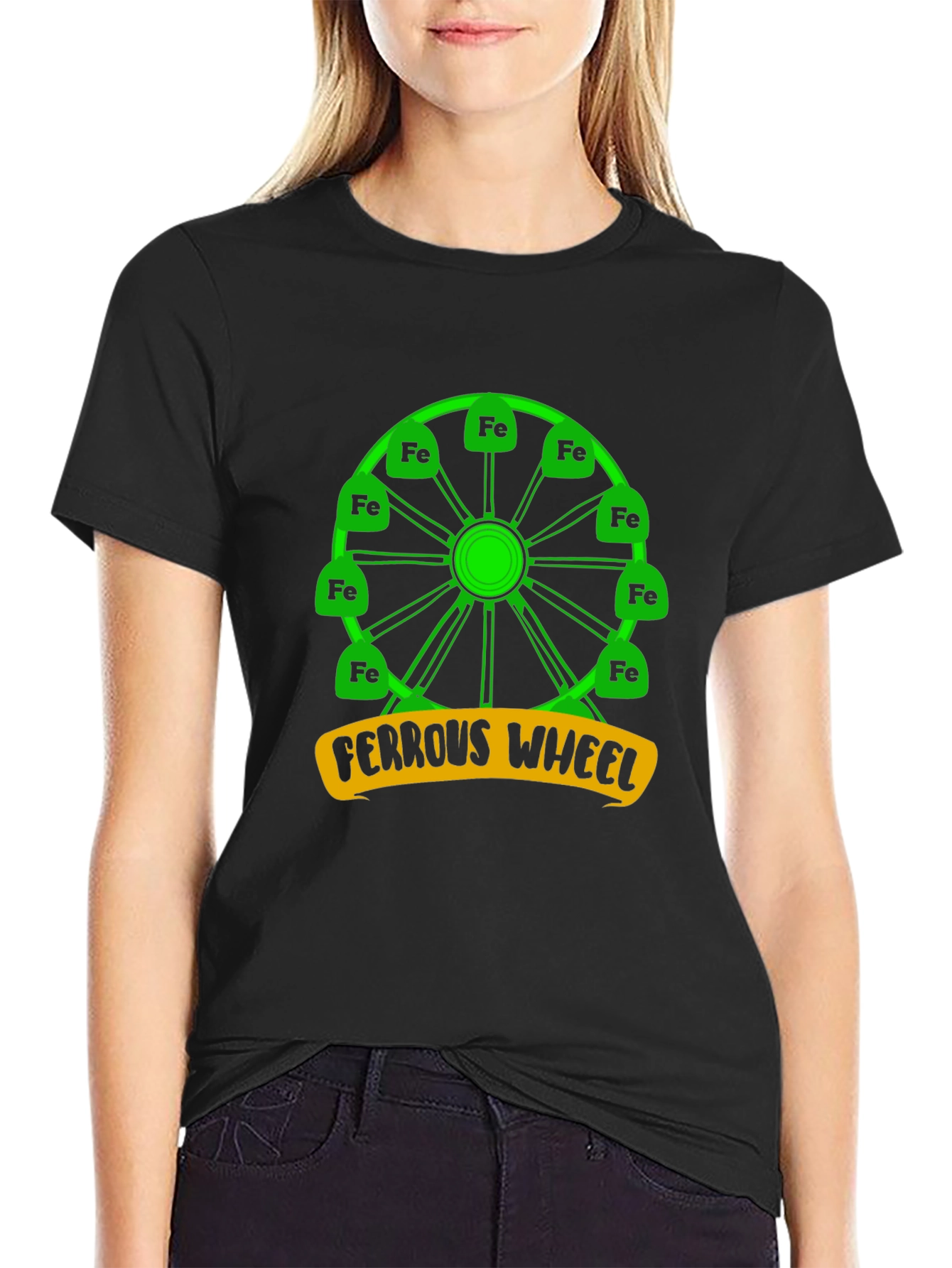 Ferrous Wheel T-Shirt: Iron Chemistry Pun Tee