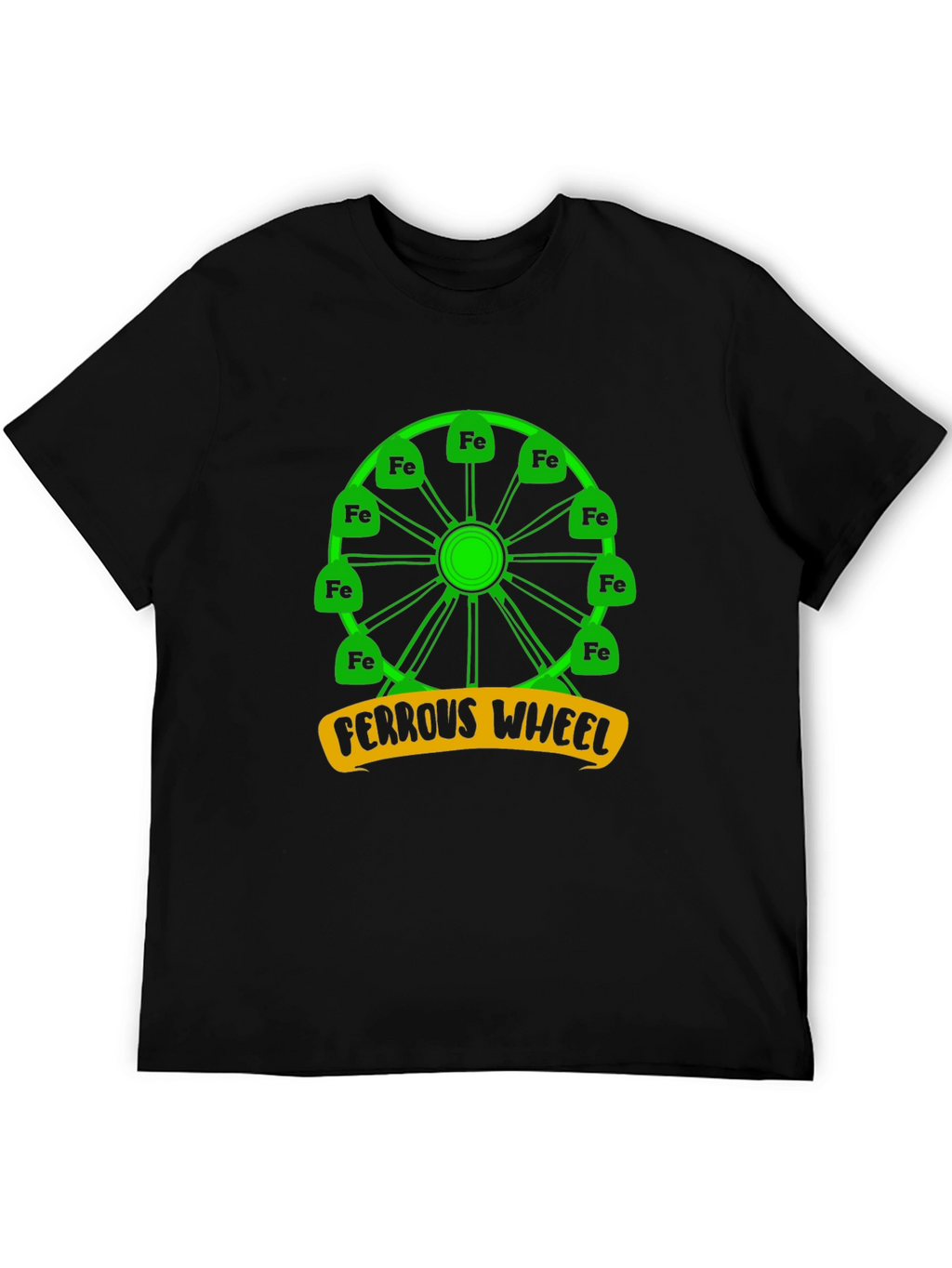 Ferrous Wheel T-Shirt: Iron Chemistry Pun Tee
