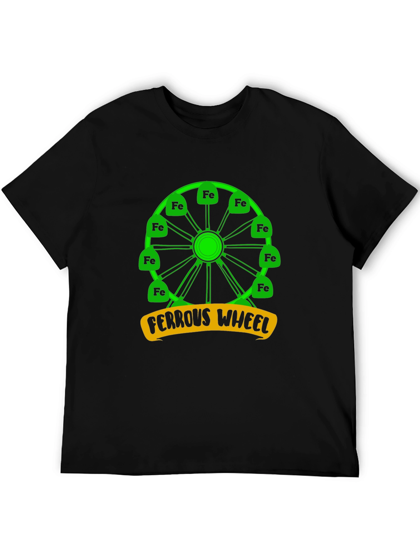Ferrous Wheel T-Shirt: Iron Chemistry Pun Tee