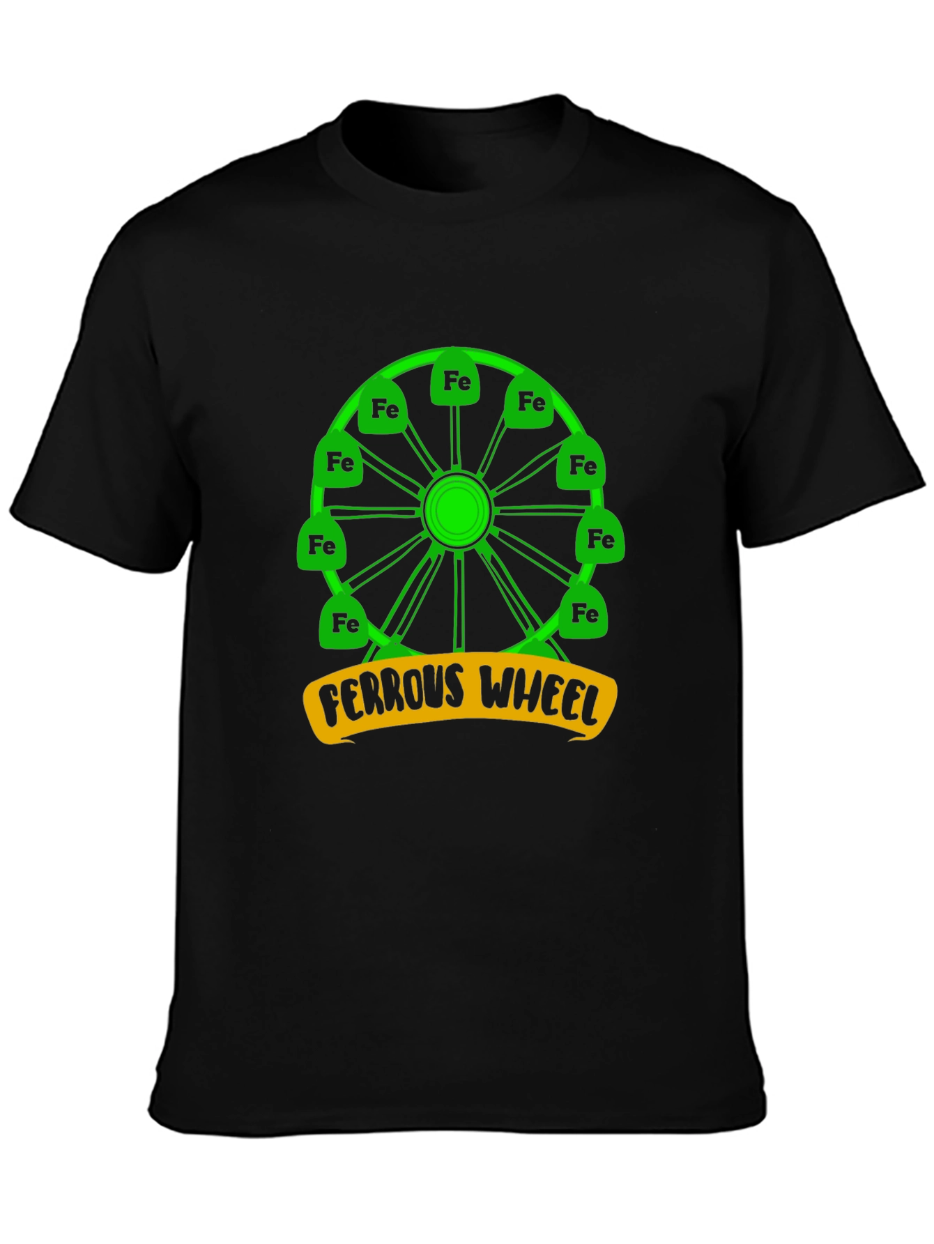 Ferrous Wheel T-Shirt: Iron Chemistry Pun Tee