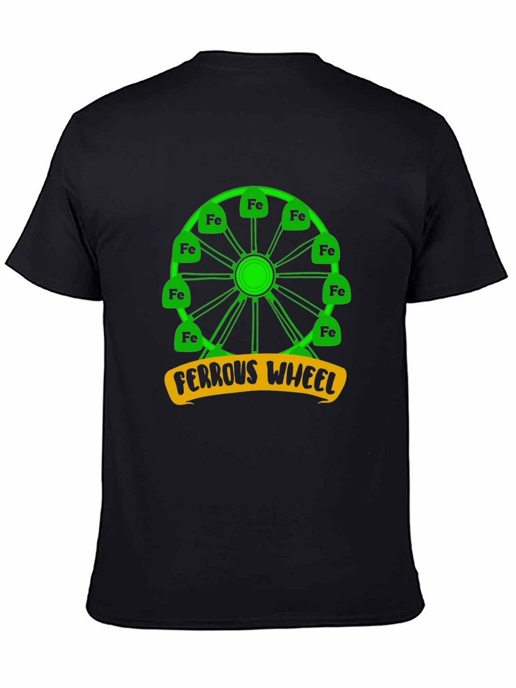 Ferrous Wheel T-Shirt: Iron Chemistry Pun Tee