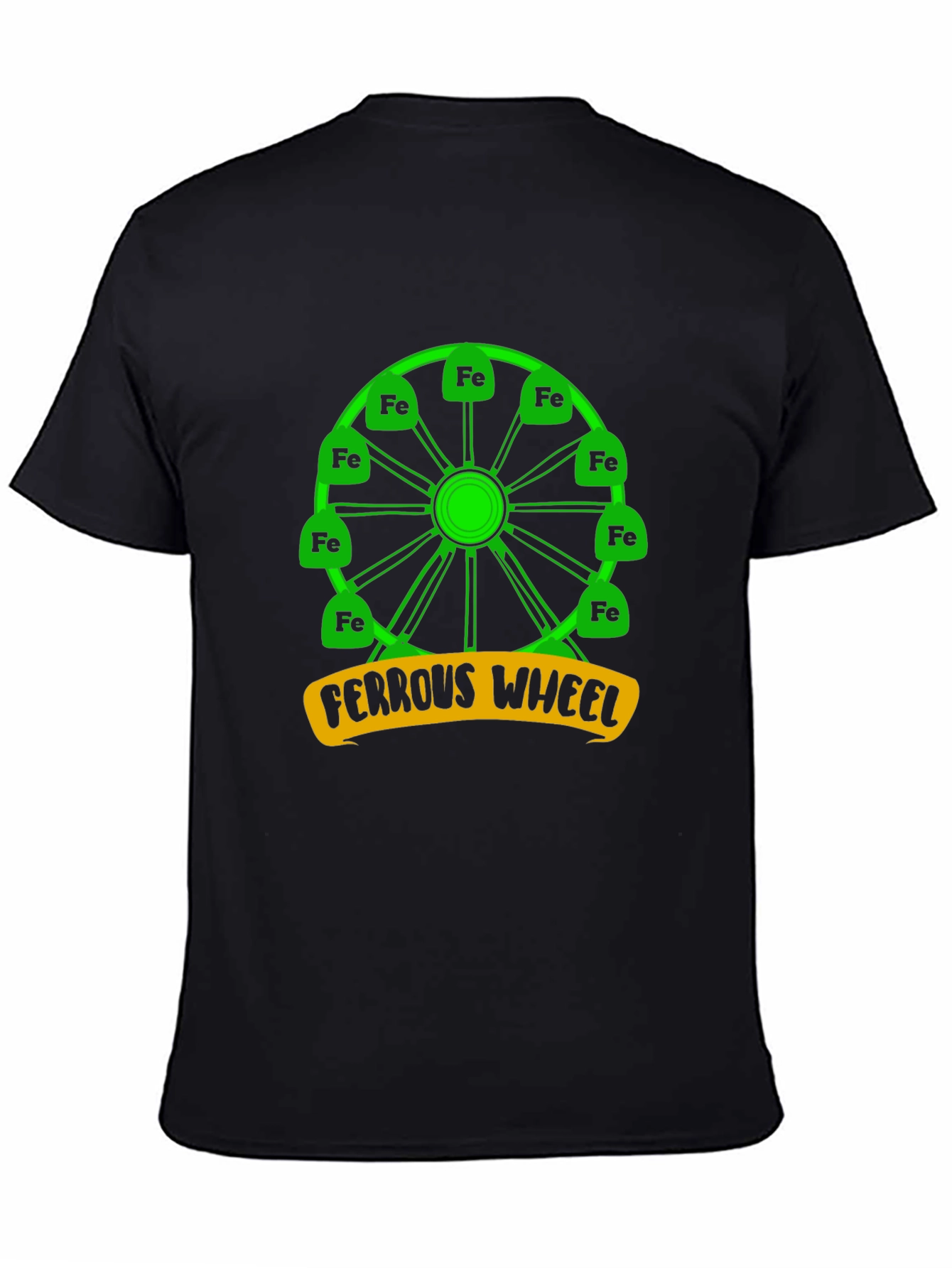 Ferrous Wheel T-Shirt: Iron Chemistry Pun Tee