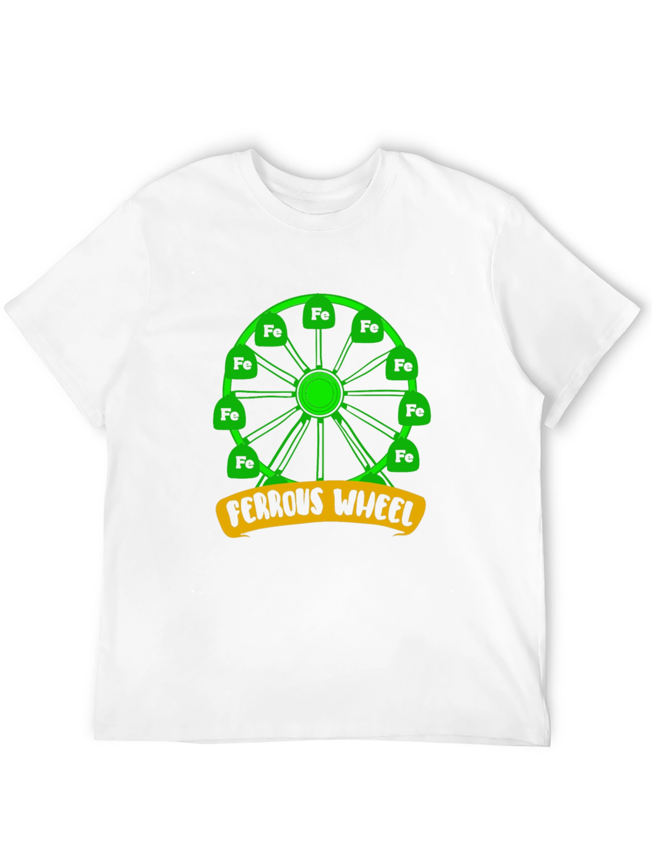 Ferrous Wheel T-Shirt: Iron Chemistry Pun Tee