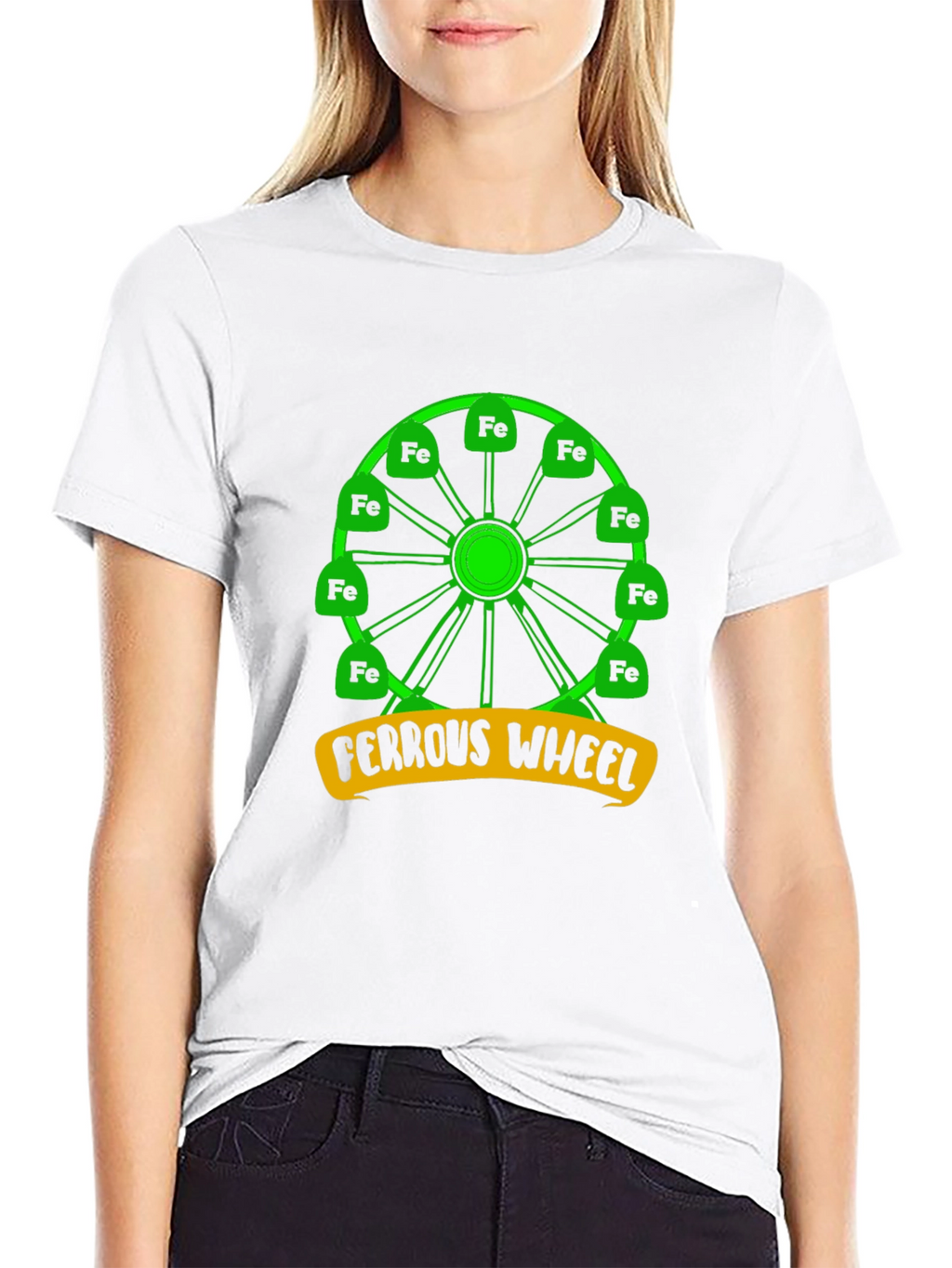 Ferrous Wheel T-Shirt: Iron Chemistry Pun Tee