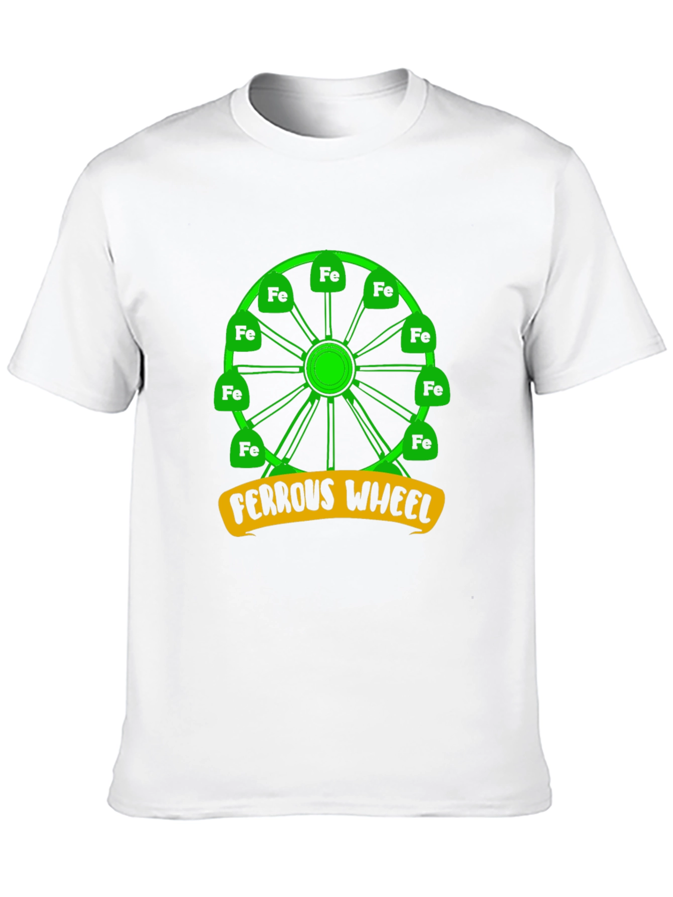Ferrous Wheel T-Shirt: Iron Chemistry Pun Tee