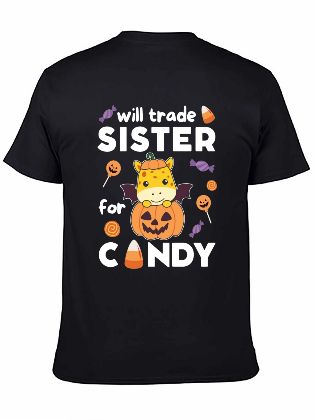 Halloween Sister Trade Candy Giraffe T-Shirt