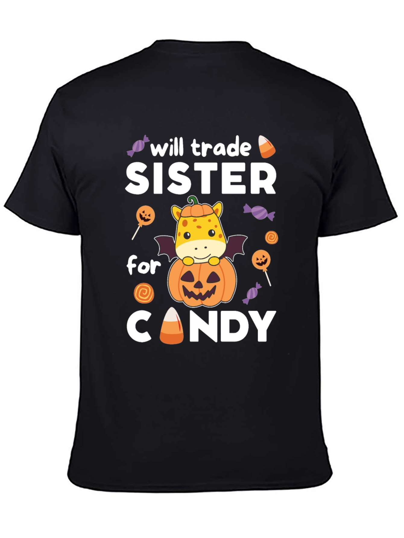 Halloween Sister Trade Candy Giraffe T-Shirt