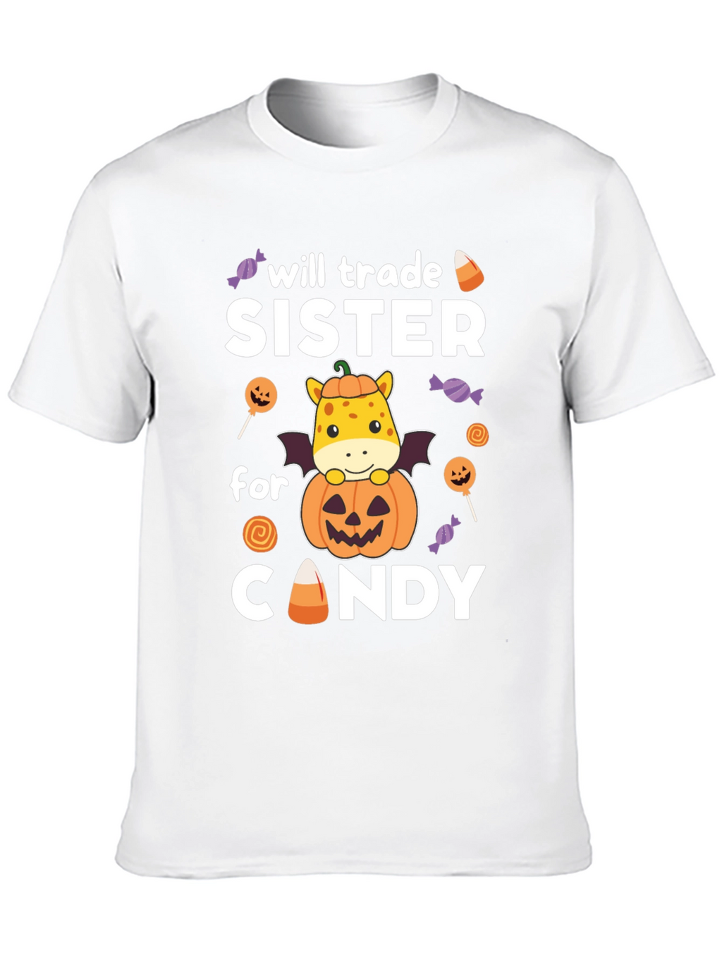 Halloween Sister Trade Candy Giraffe T-Shirt