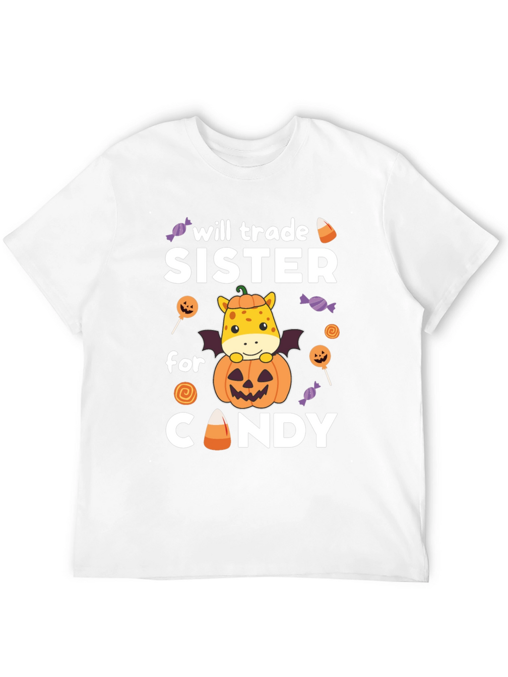 Halloween Sister Trade Candy Giraffe T-Shirt