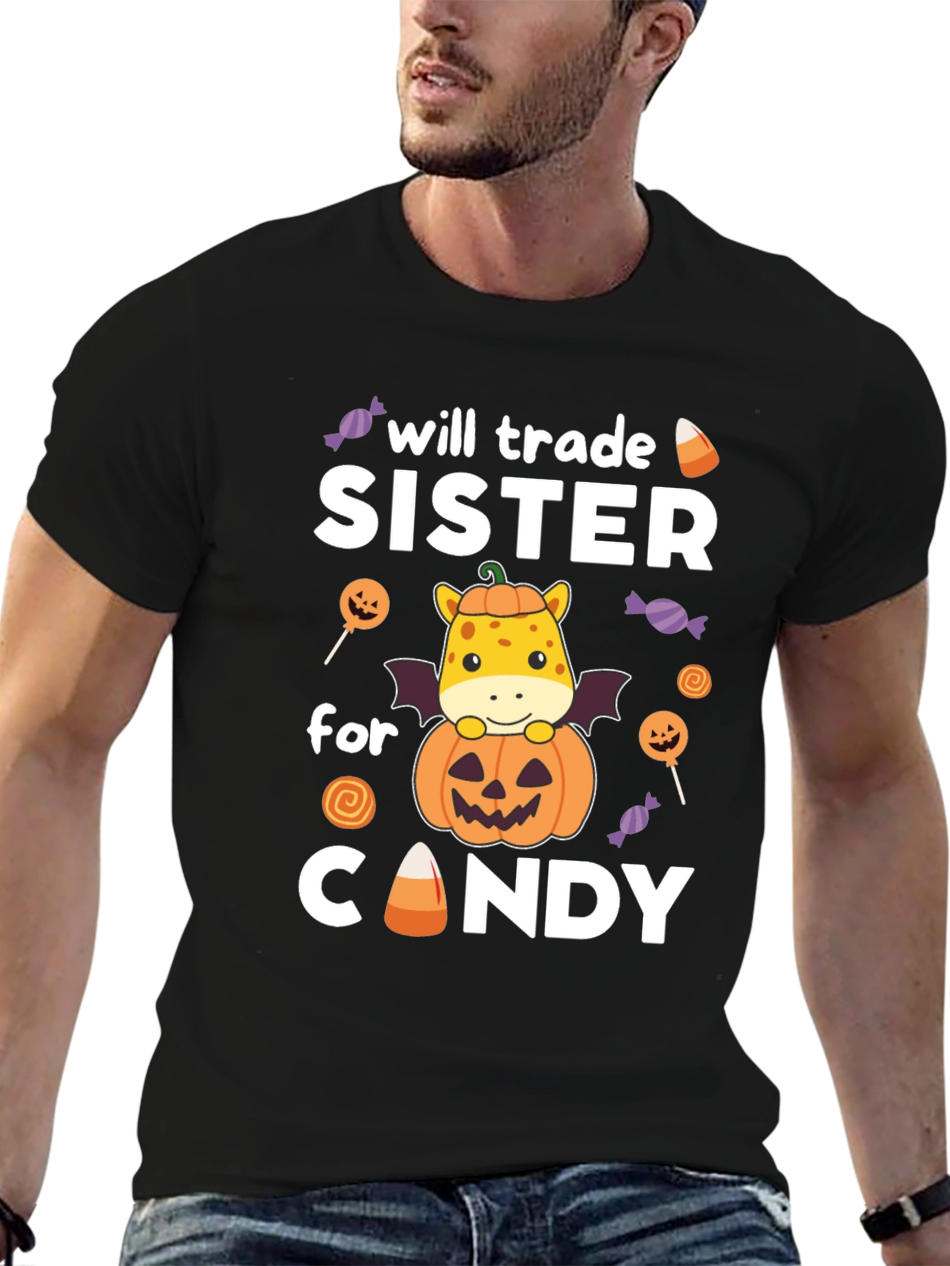 Halloween Sister Trade Candy Giraffe T-Shirt