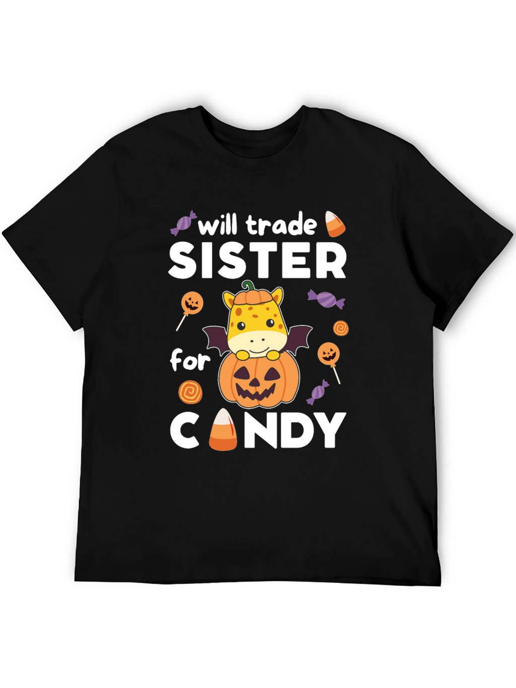 Halloween Sister Trade Candy Giraffe T-Shirt