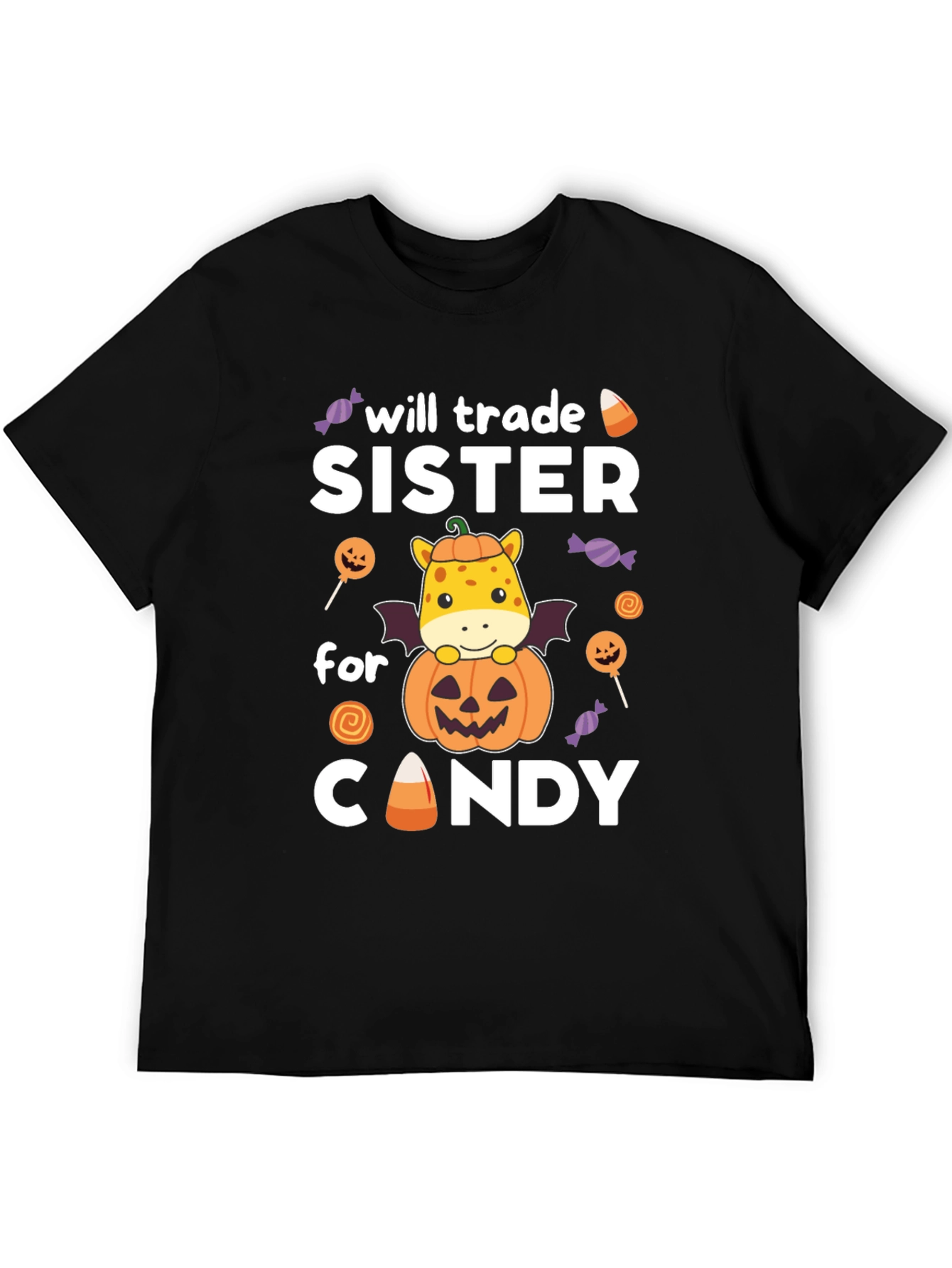 Halloween Sister Trade Candy Giraffe T-Shirt