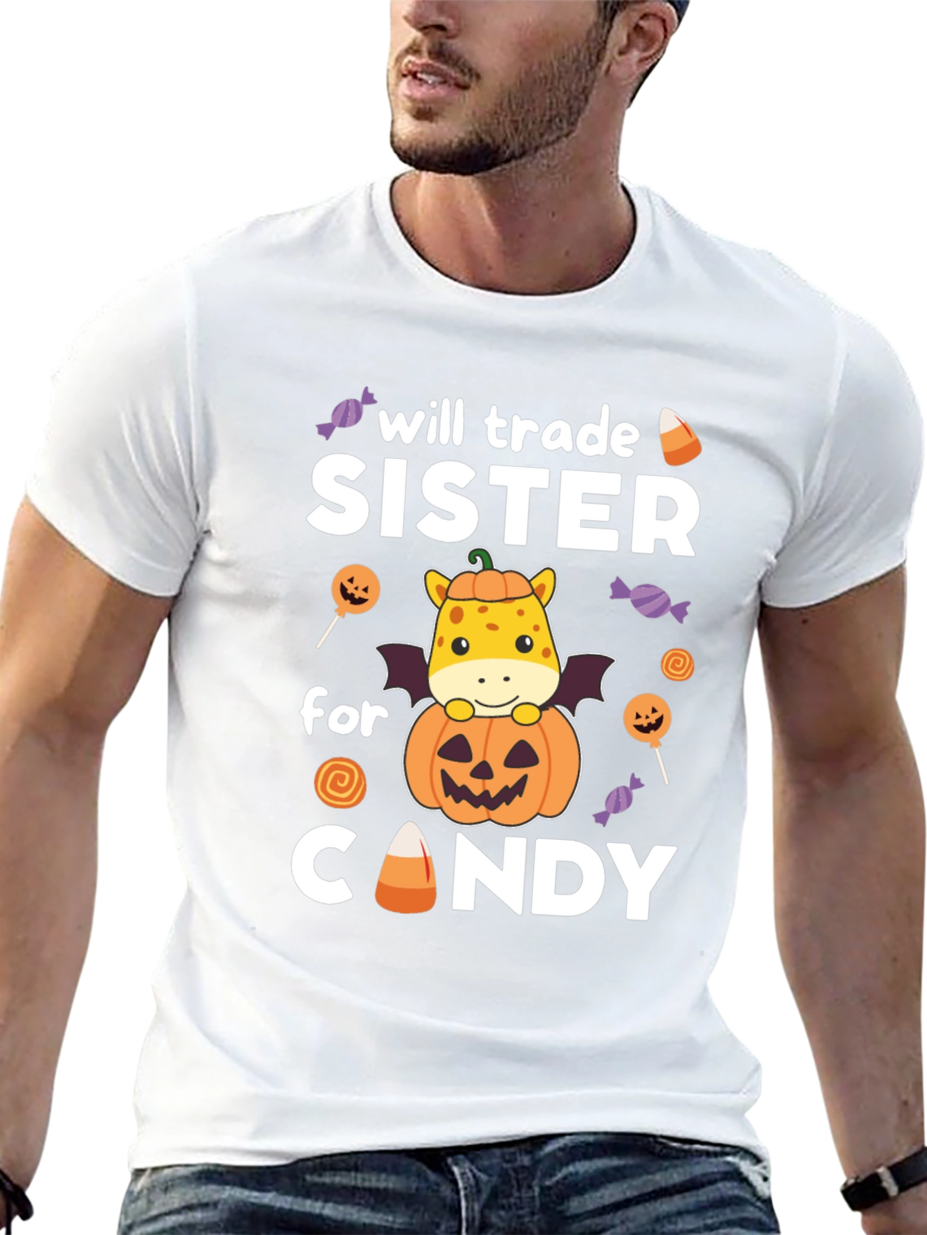 Halloween Sister Trade Candy Giraffe T-Shirt