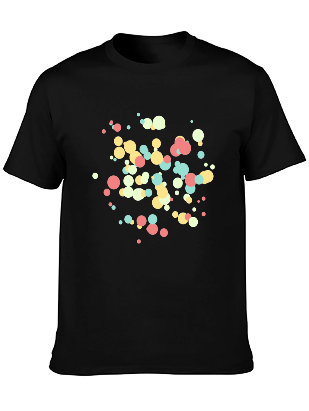 Modern Dots Tee - Black Cotton Blend