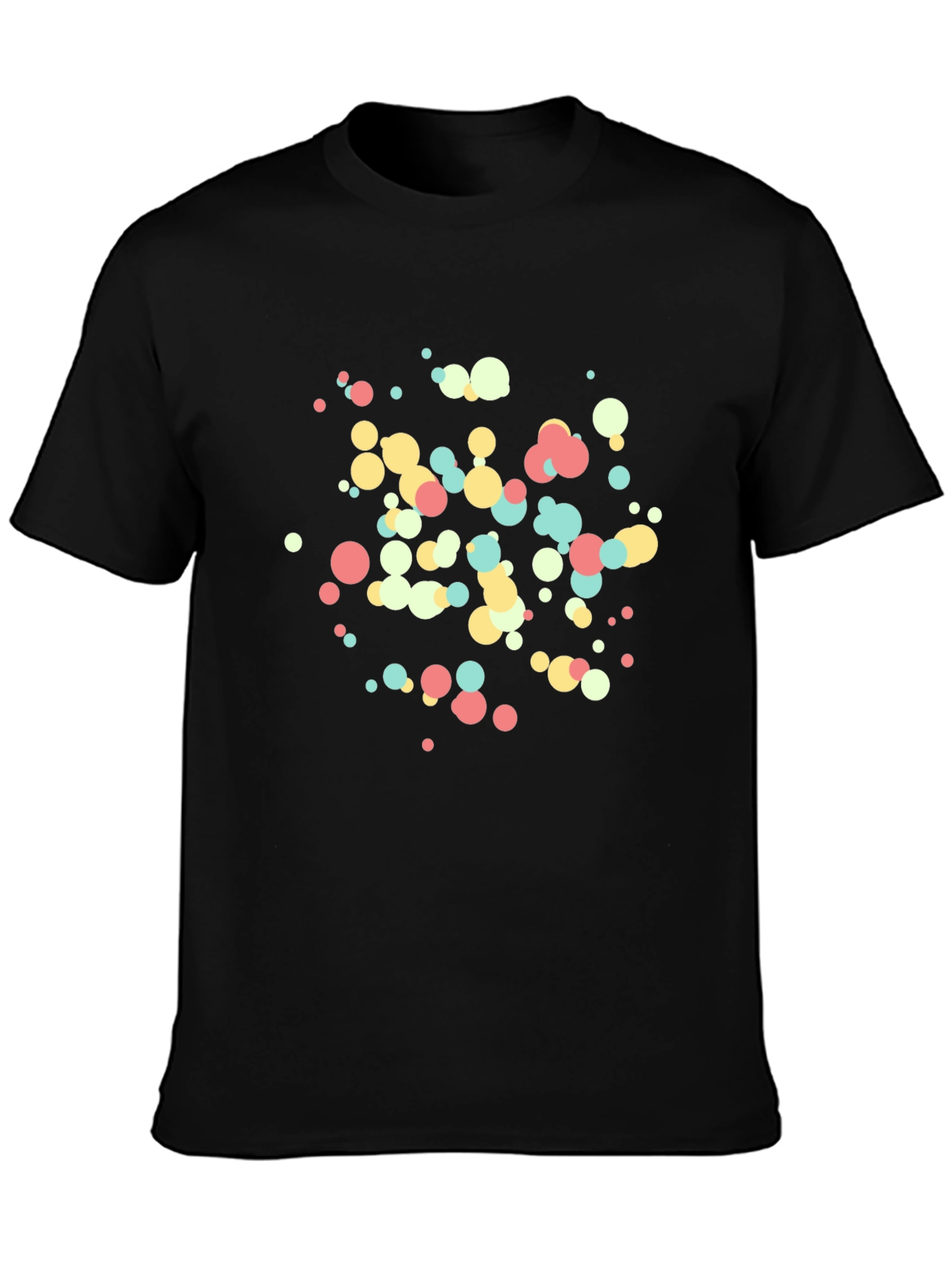 Modern Dots Tee - Black Cotton Blend