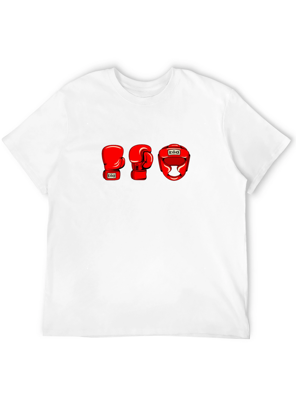 EGO Boxing Gloves and Headgear Black T-Shirt
