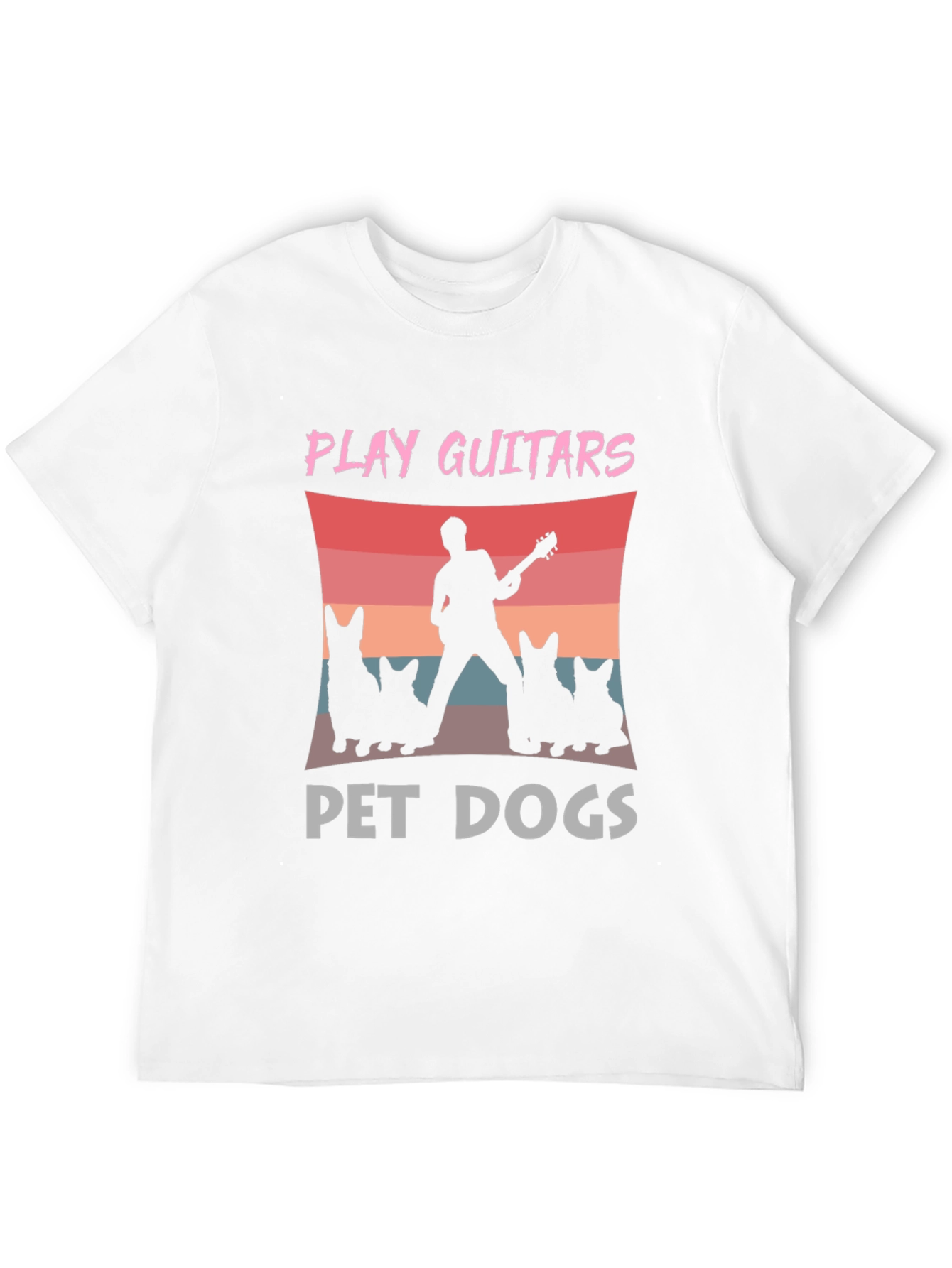 Play Guitars Pet Dogs Graphic T-Shirt