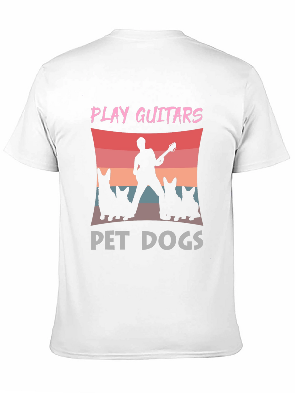 Play Guitars Pet Dogs Graphic T-Shirt