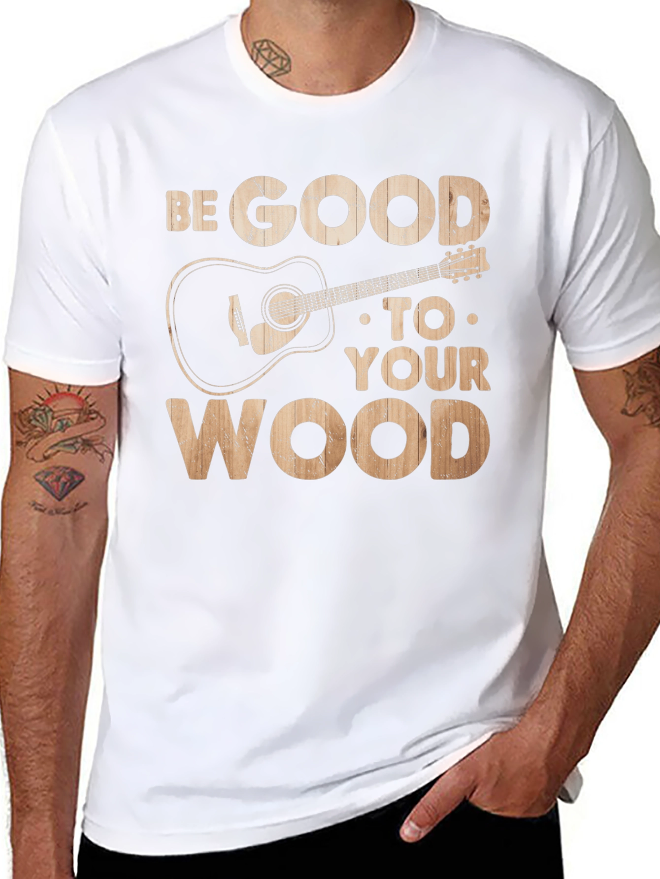 Be Good To Your Wood Guitar Graphic Tee