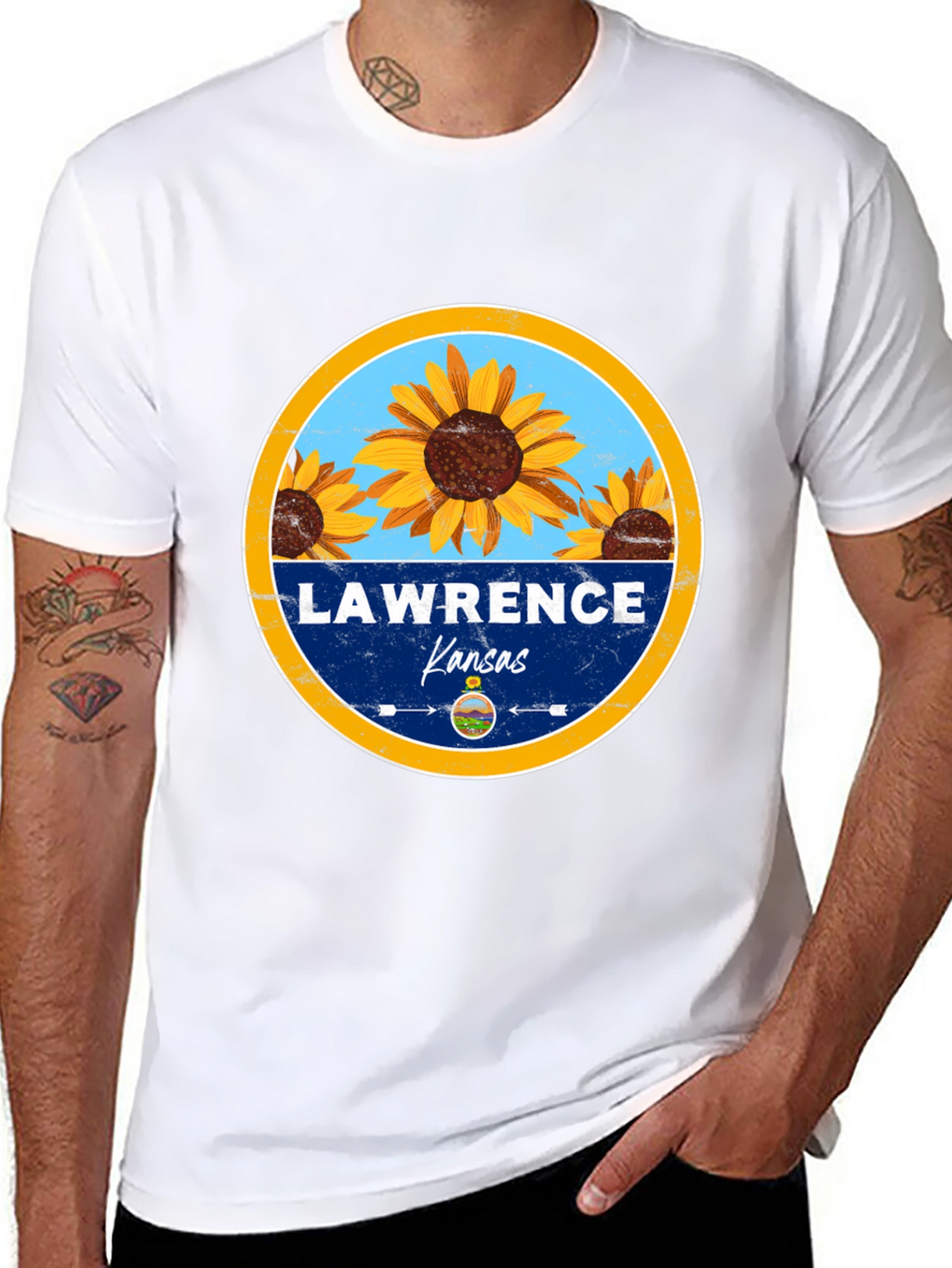 Lawrence Kansas Sunflower T-Shirt