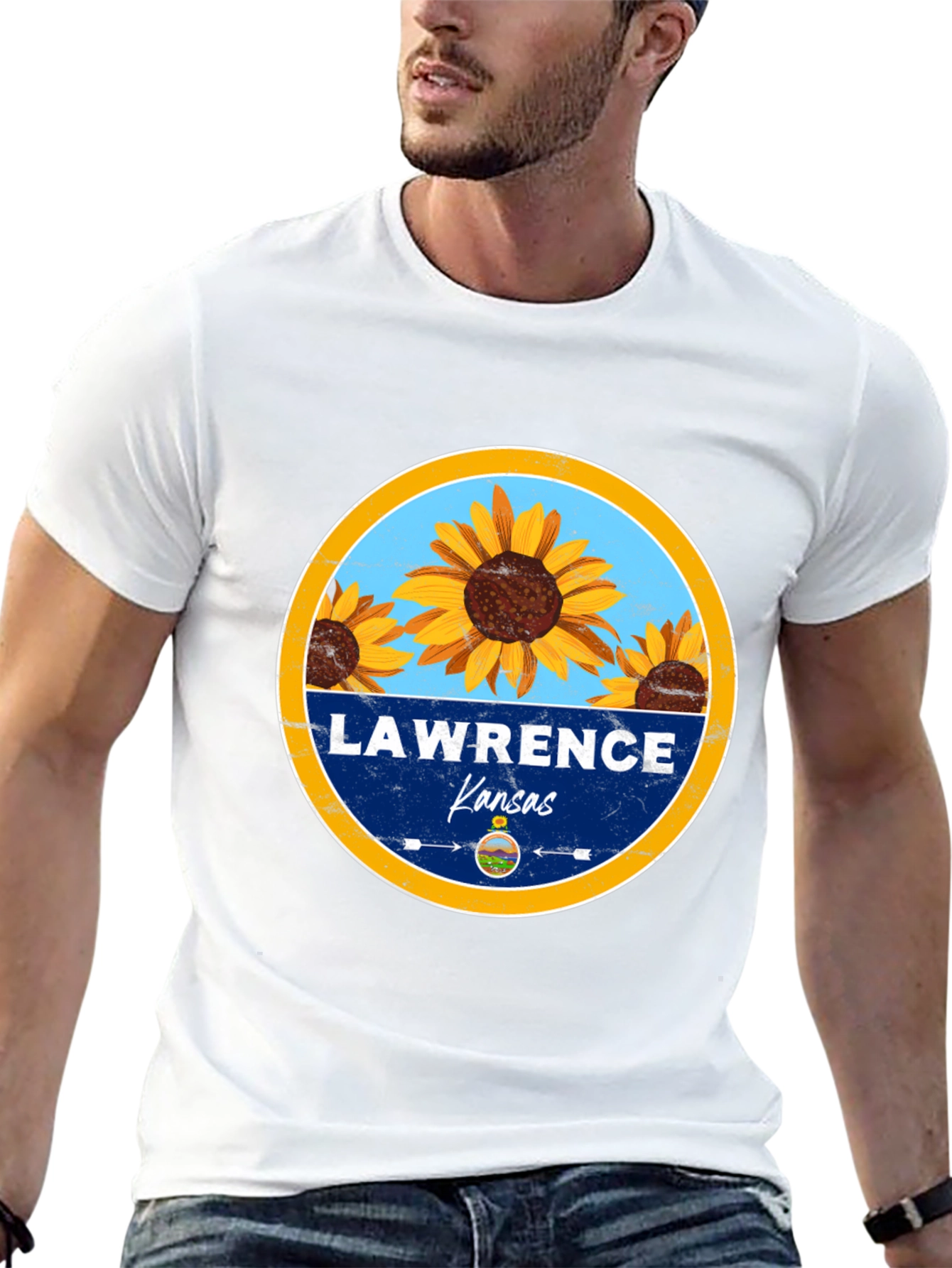 Lawrence Kansas Sunflower T-Shirt