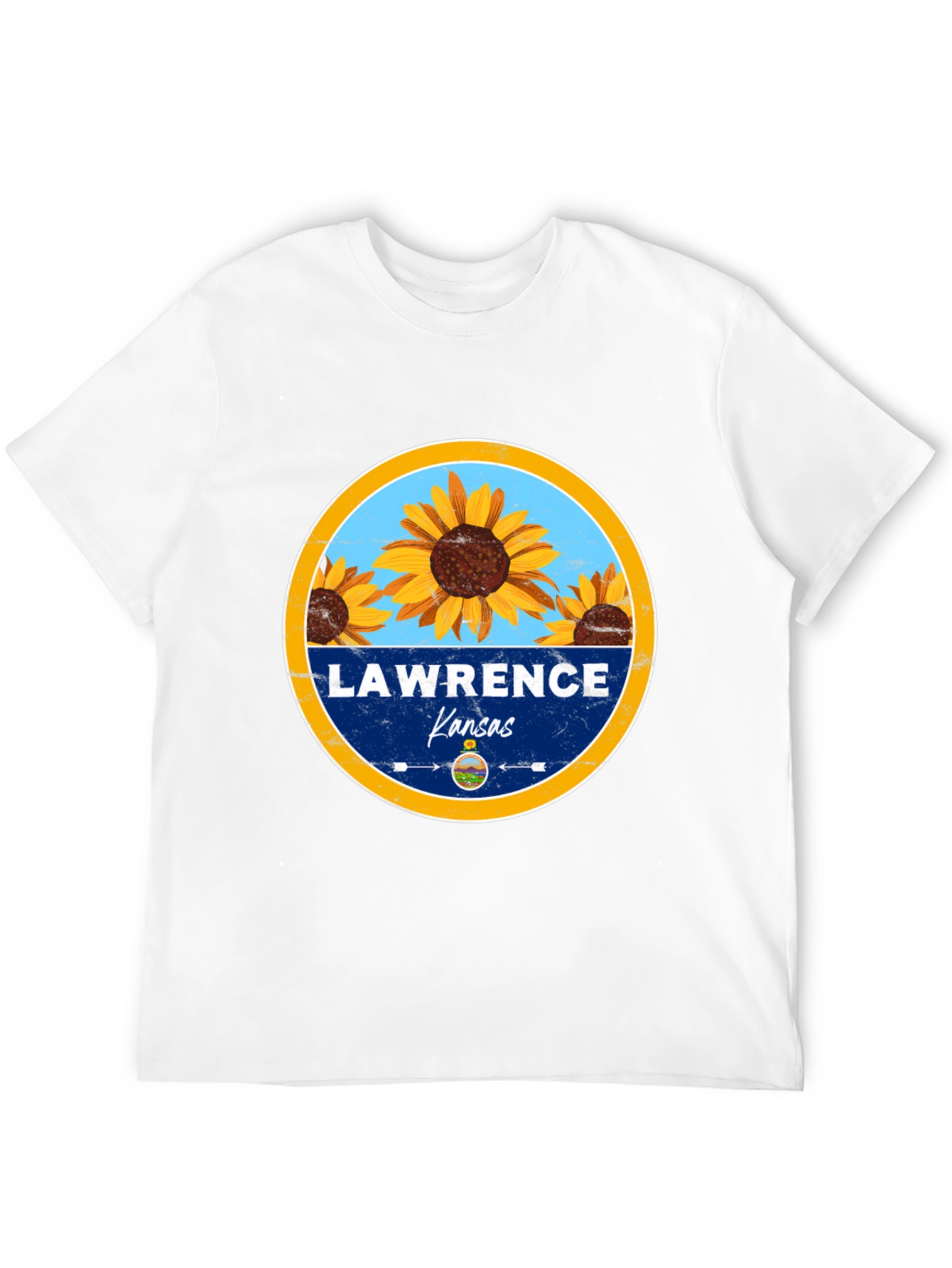 Lawrence Kansas Sunflower T-Shirt