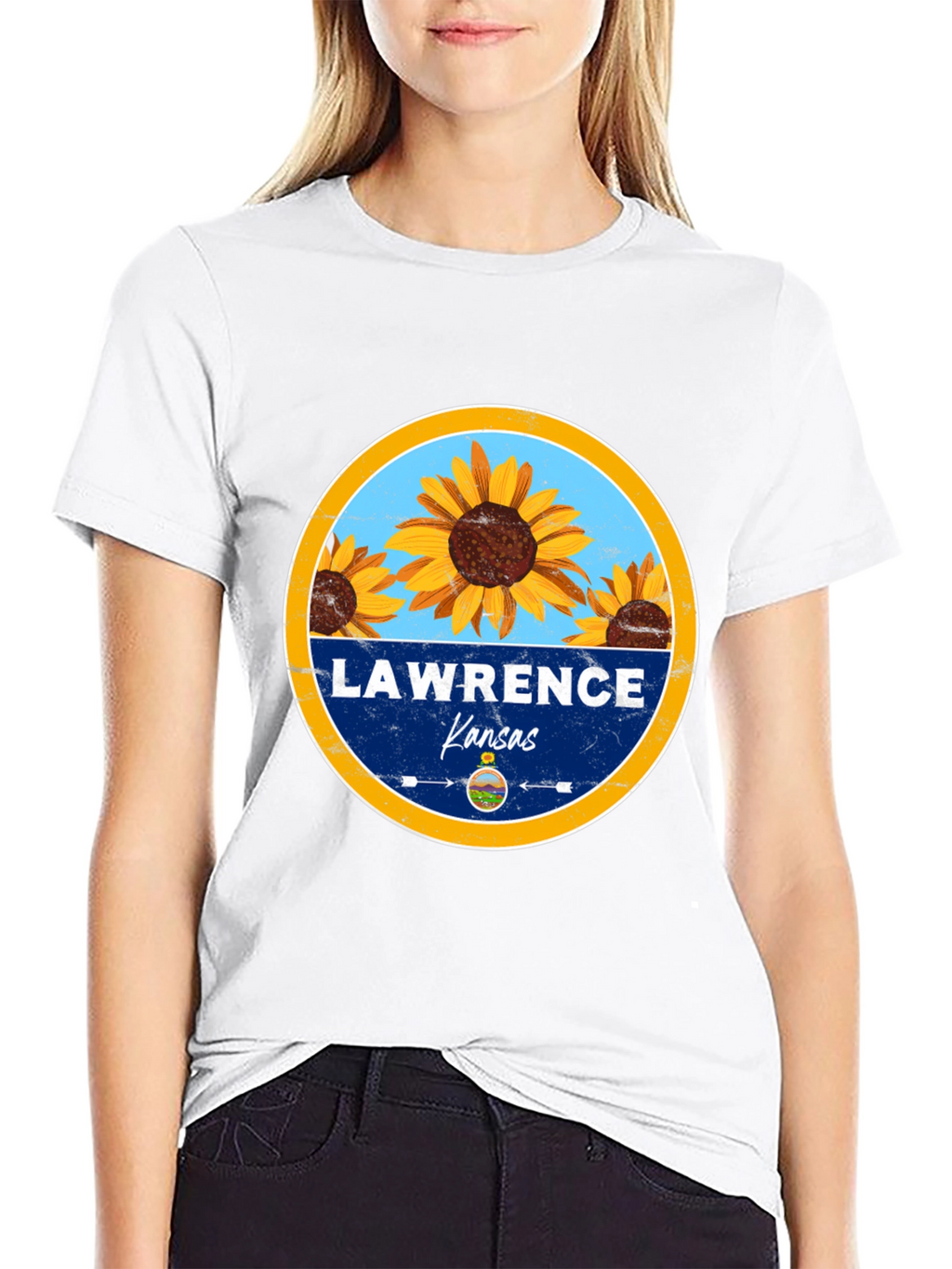Lawrence Kansas Sunflower T-Shirt