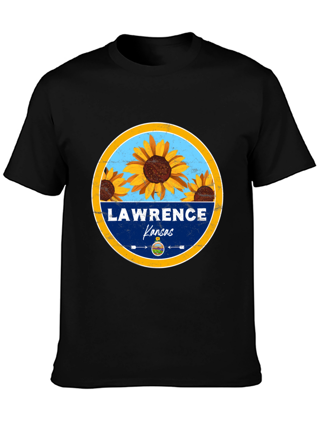 Lawrence Kansas Sunflower T-Shirt