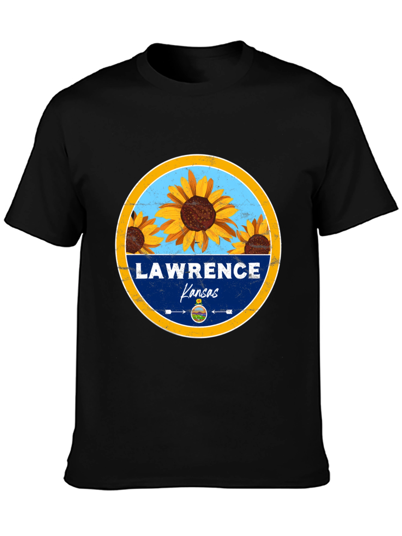 Lawrence Kansas Sunflower T-Shirt