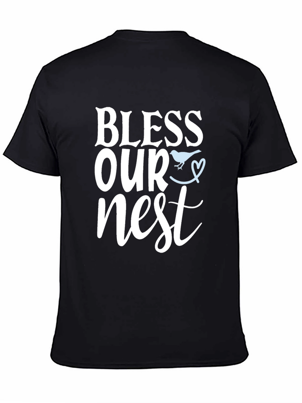 Bless Our Nest Graphic Tee - Black
