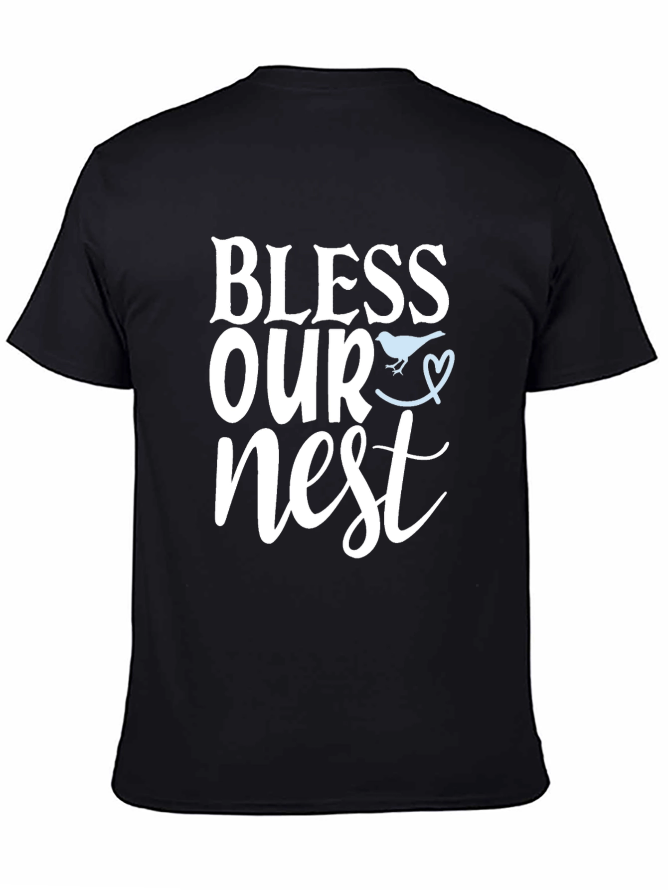 Bless Our Nest Graphic Tee - Black