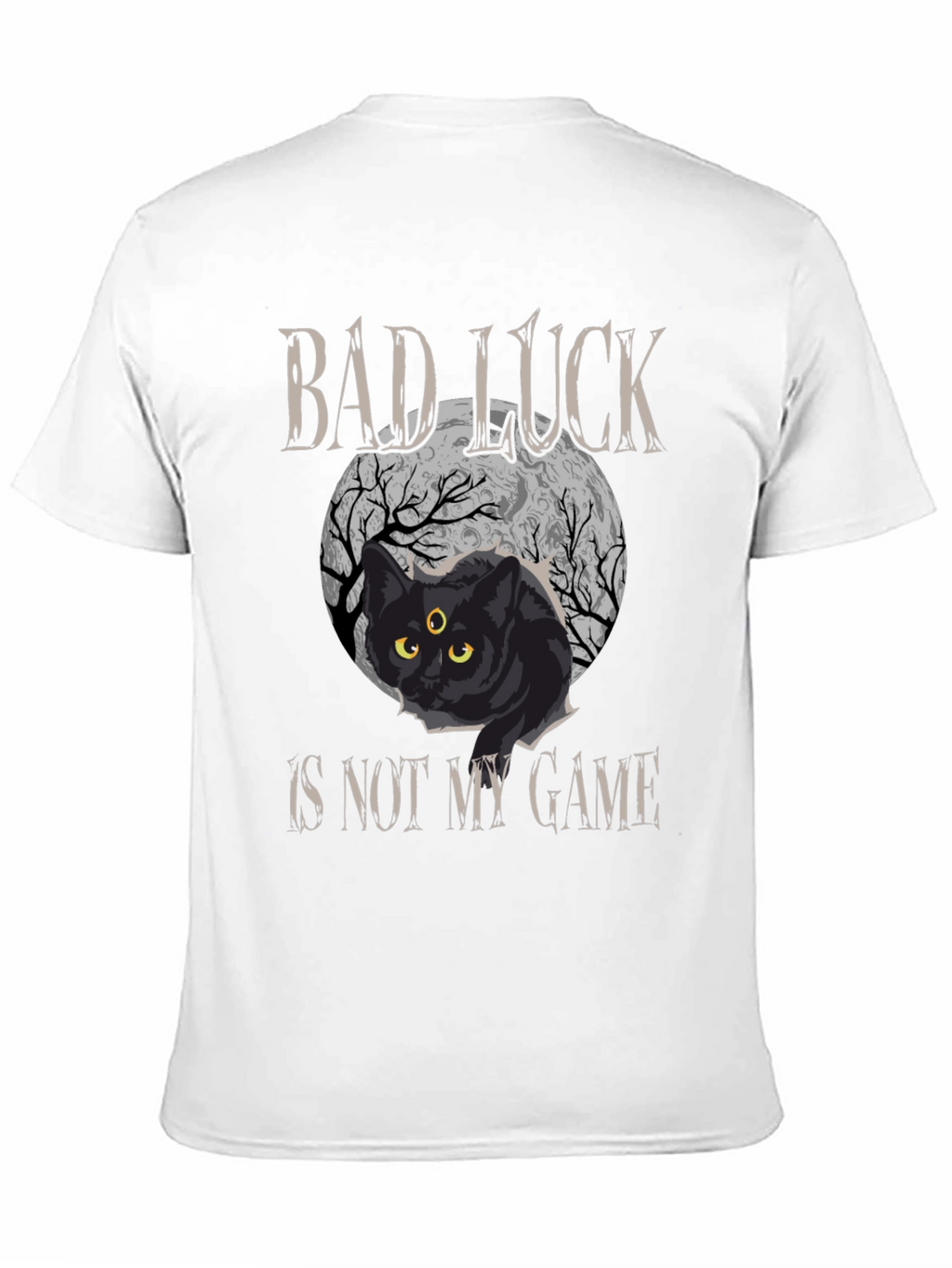 Bad Luck Cat Graphic Tee - Spooky Style