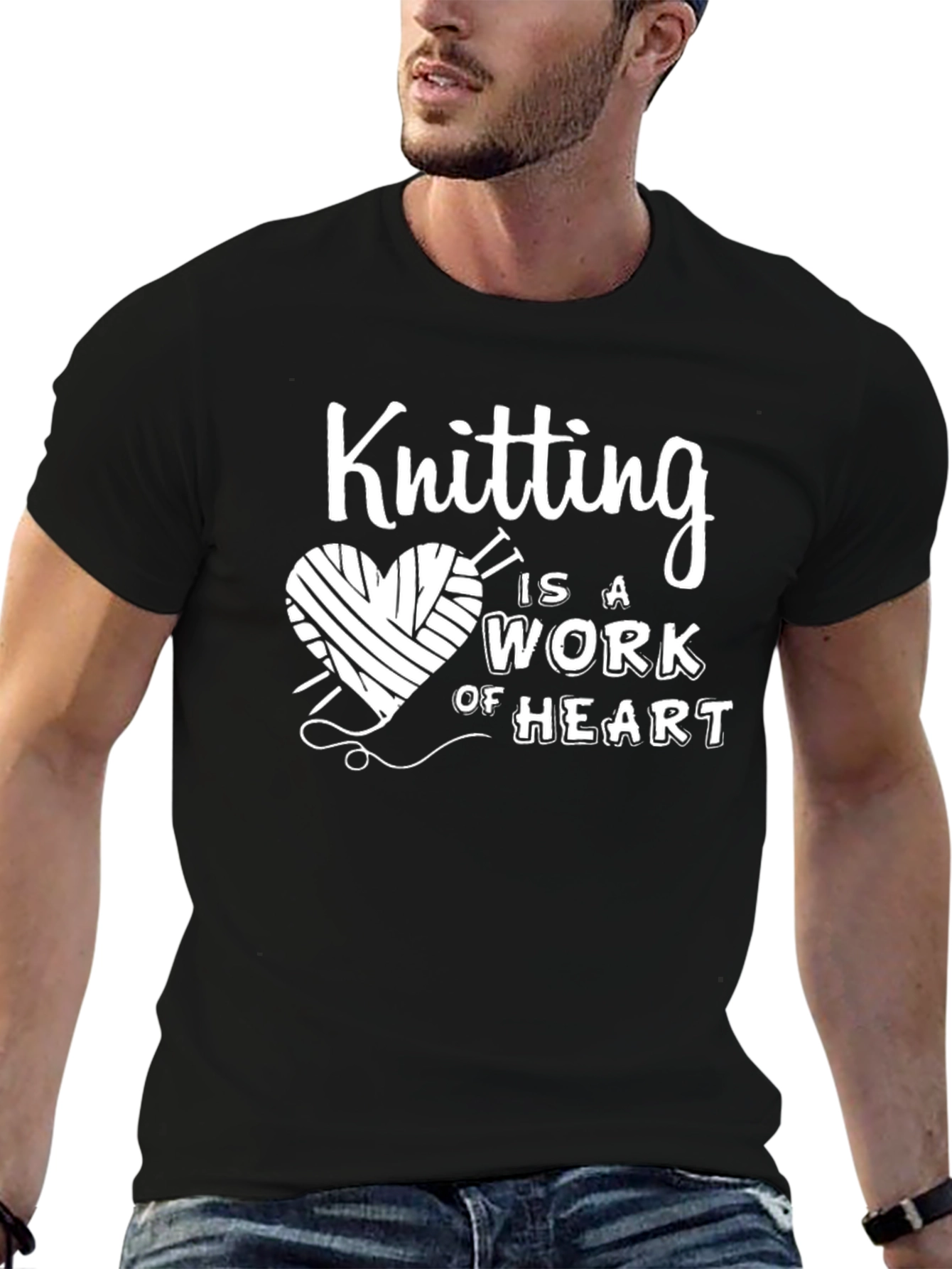 Knitting Heart T-Shirt - A Work of Heart