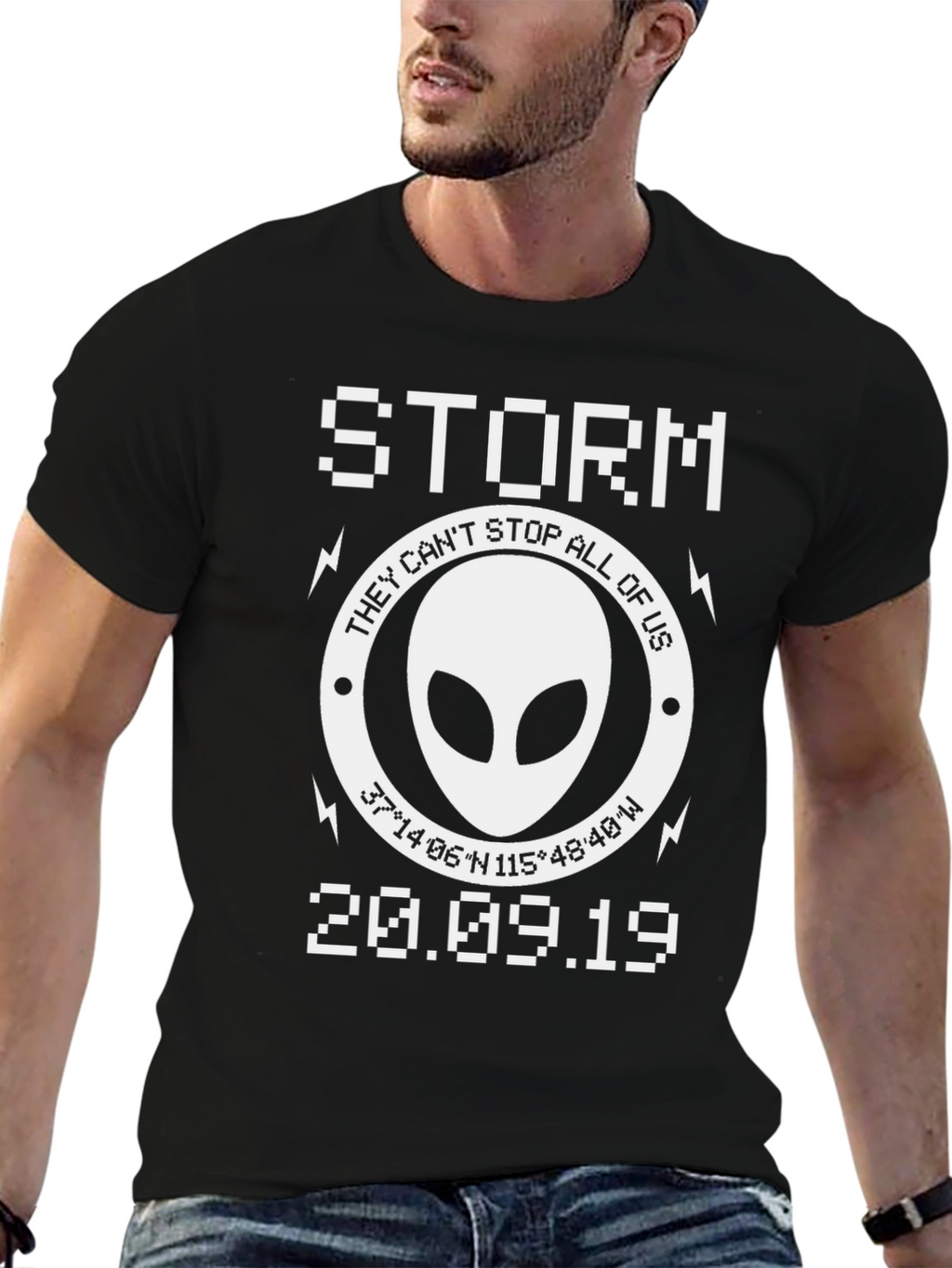 Storm Area 51 Alien T-Shirt Conspiracy Top