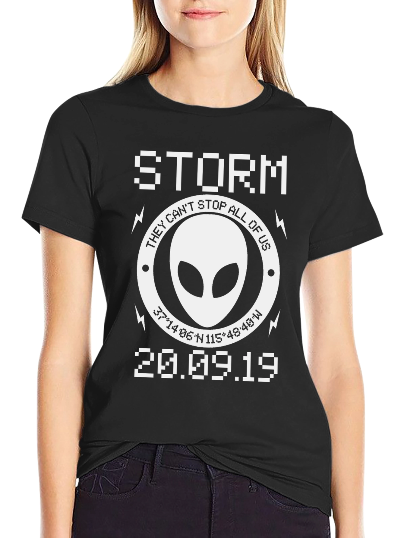 Storm Area 51 Alien T-Shirt Conspiracy Top
