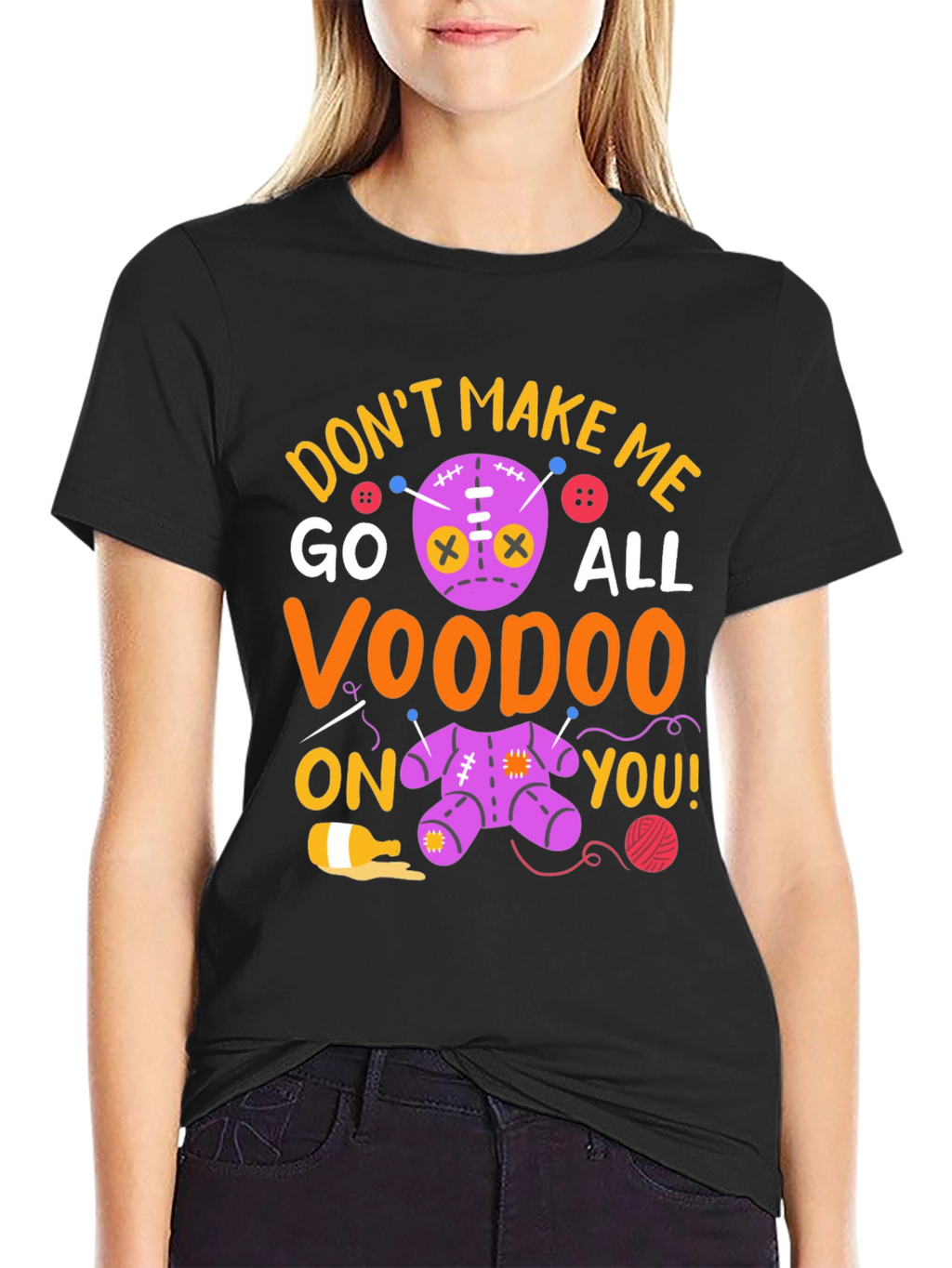 Voodoo Doll Graphic T-Shirt - Dont Make Me!