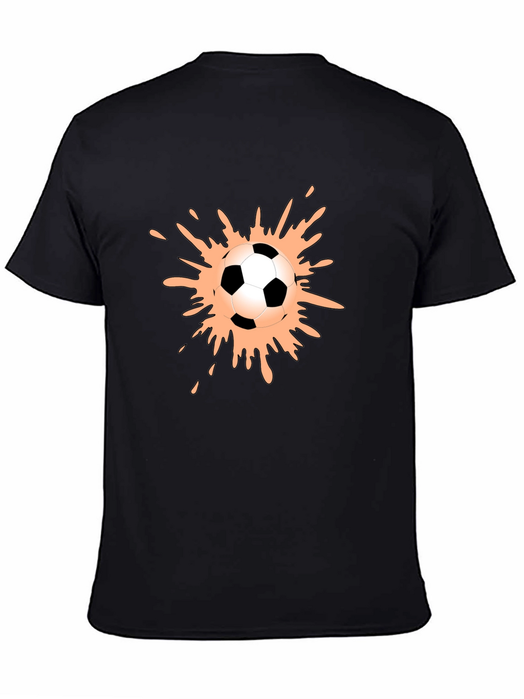 Soccer Ball Splash Graphic Tee - Black