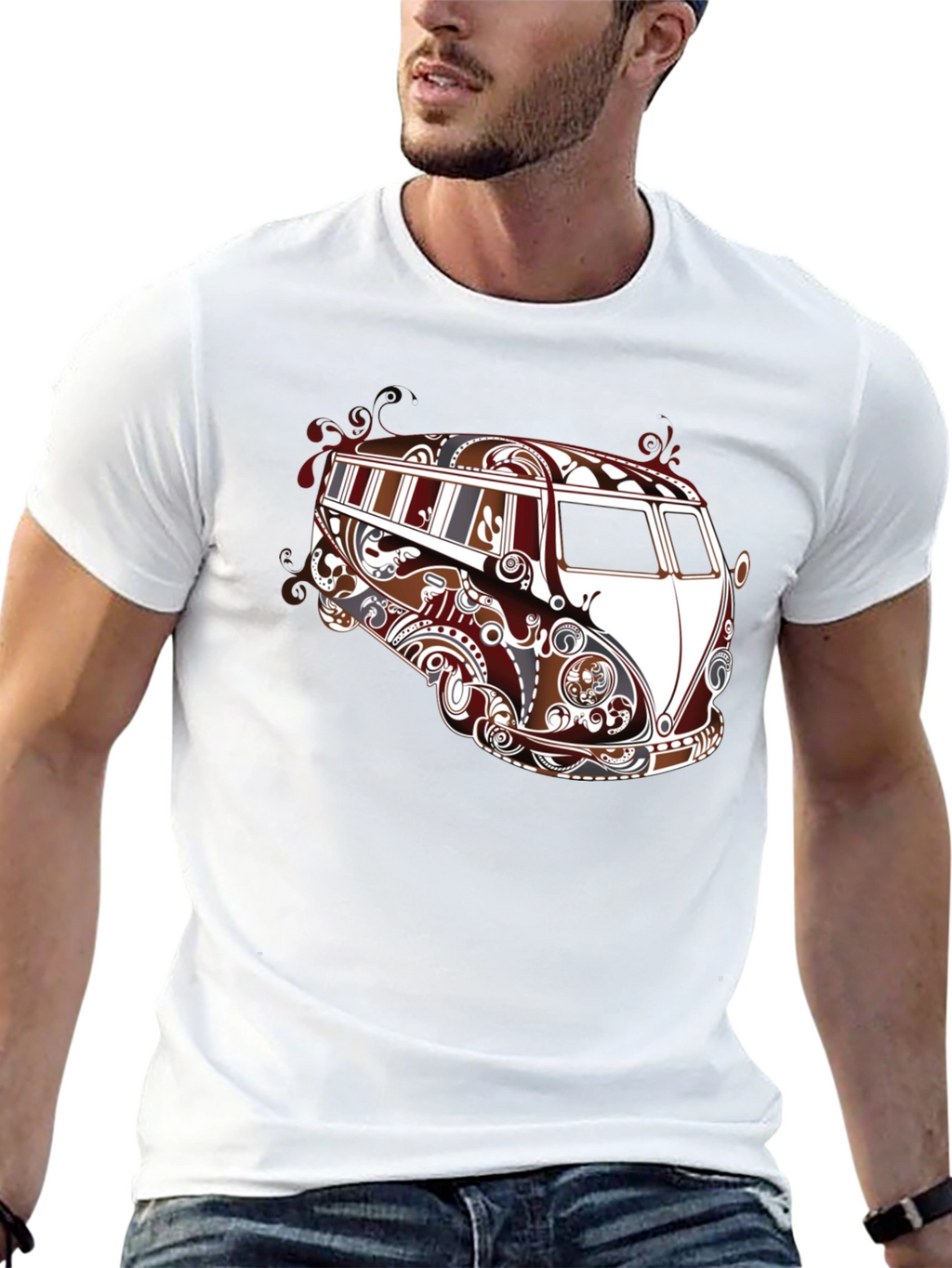 Cool VW Bus Graphic Tee - Black