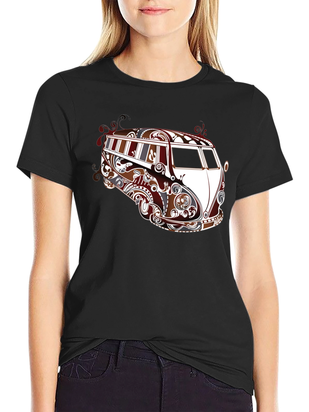 Cool VW Bus Graphic Tee - Black